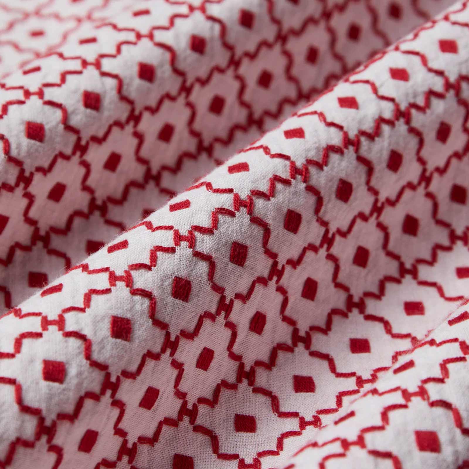 Tile S/S Shirt white/red