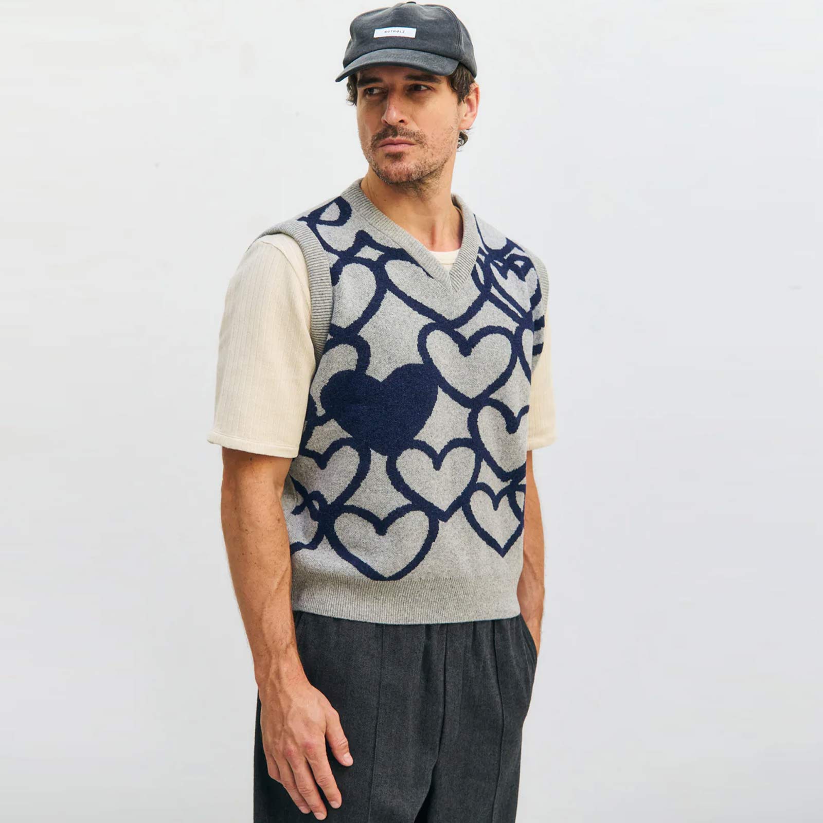 Affection Knit Vest grey melange Rotholz