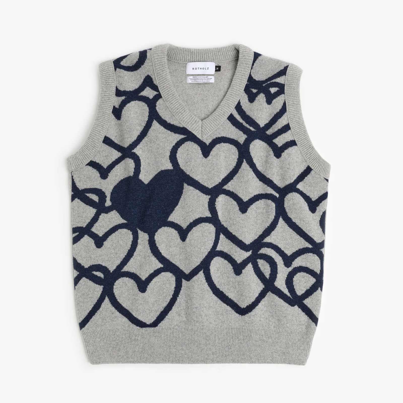 Affection Knit Vest grey melange Rotholz