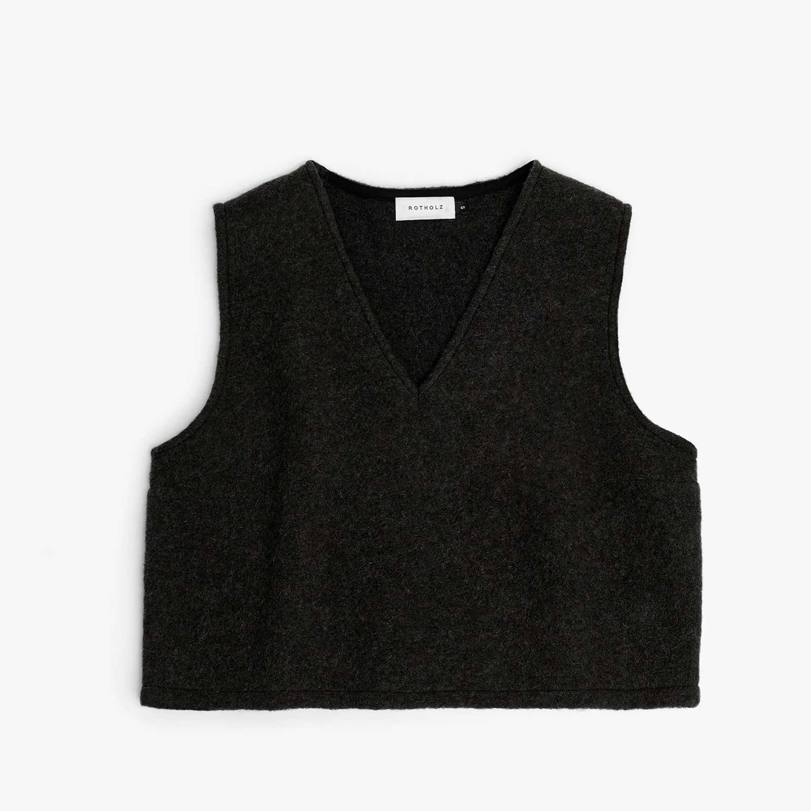 Cropped Vest true black
