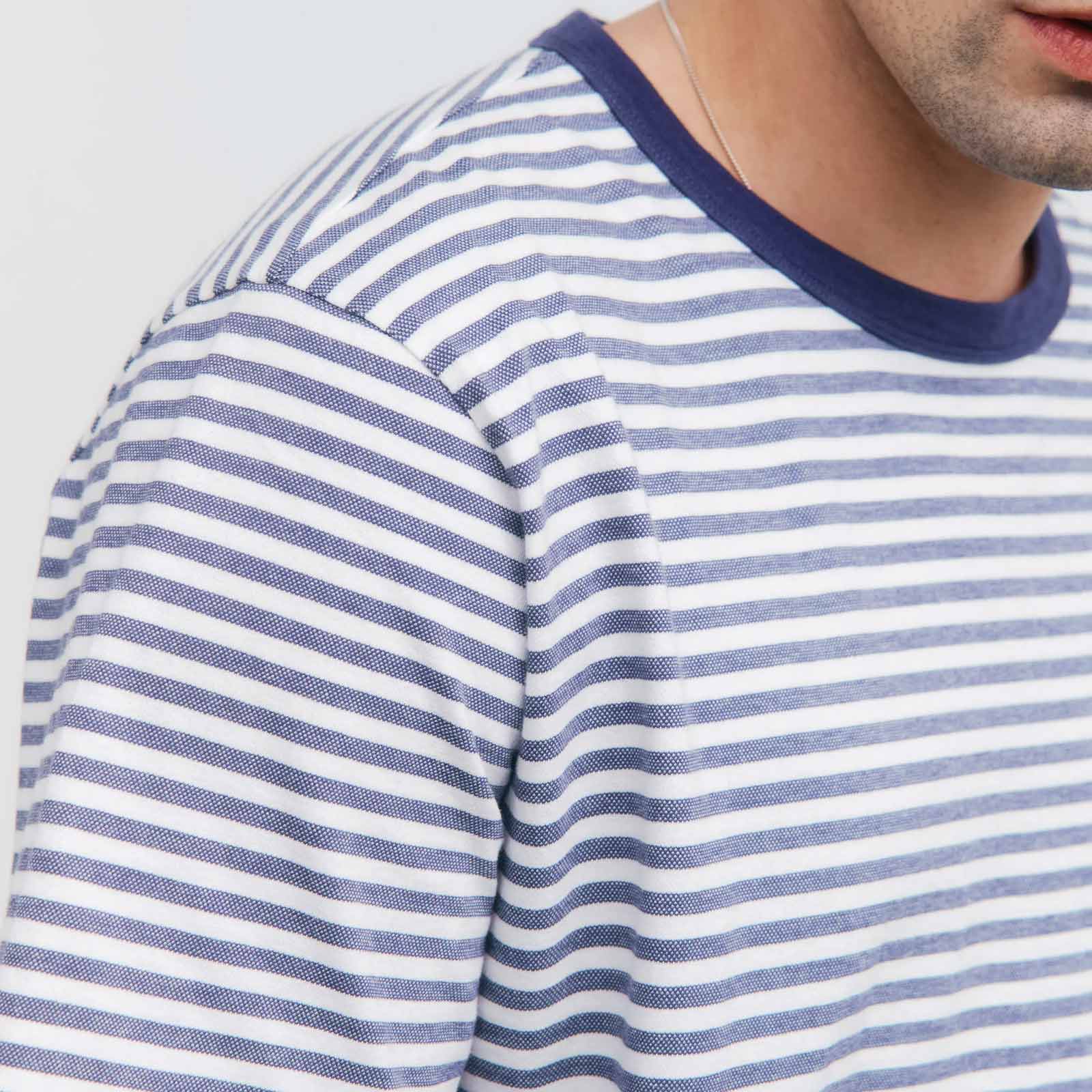 Striped T-Shirt blue stripe Rotholz