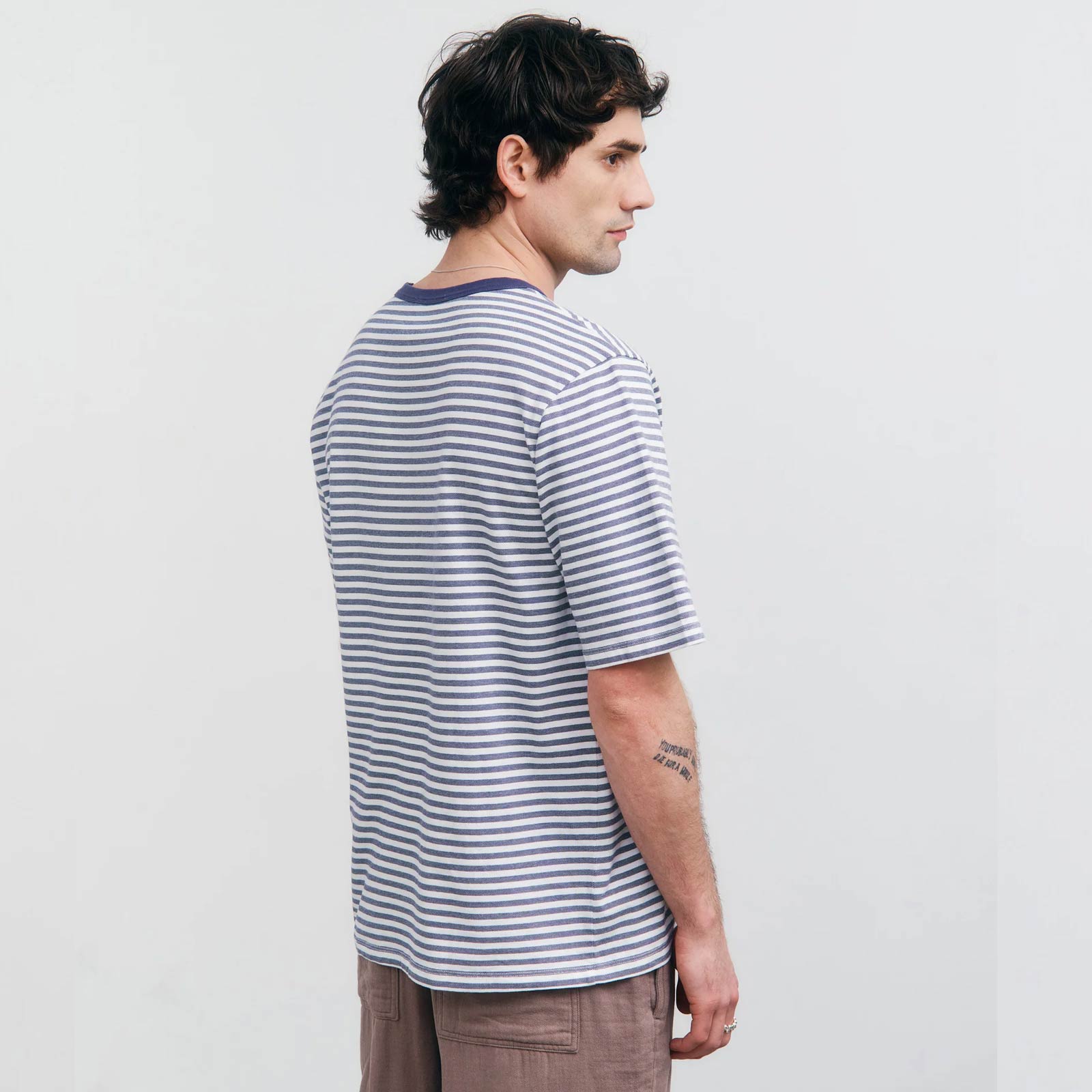Striped T-Shirt blue stripe Rotholz