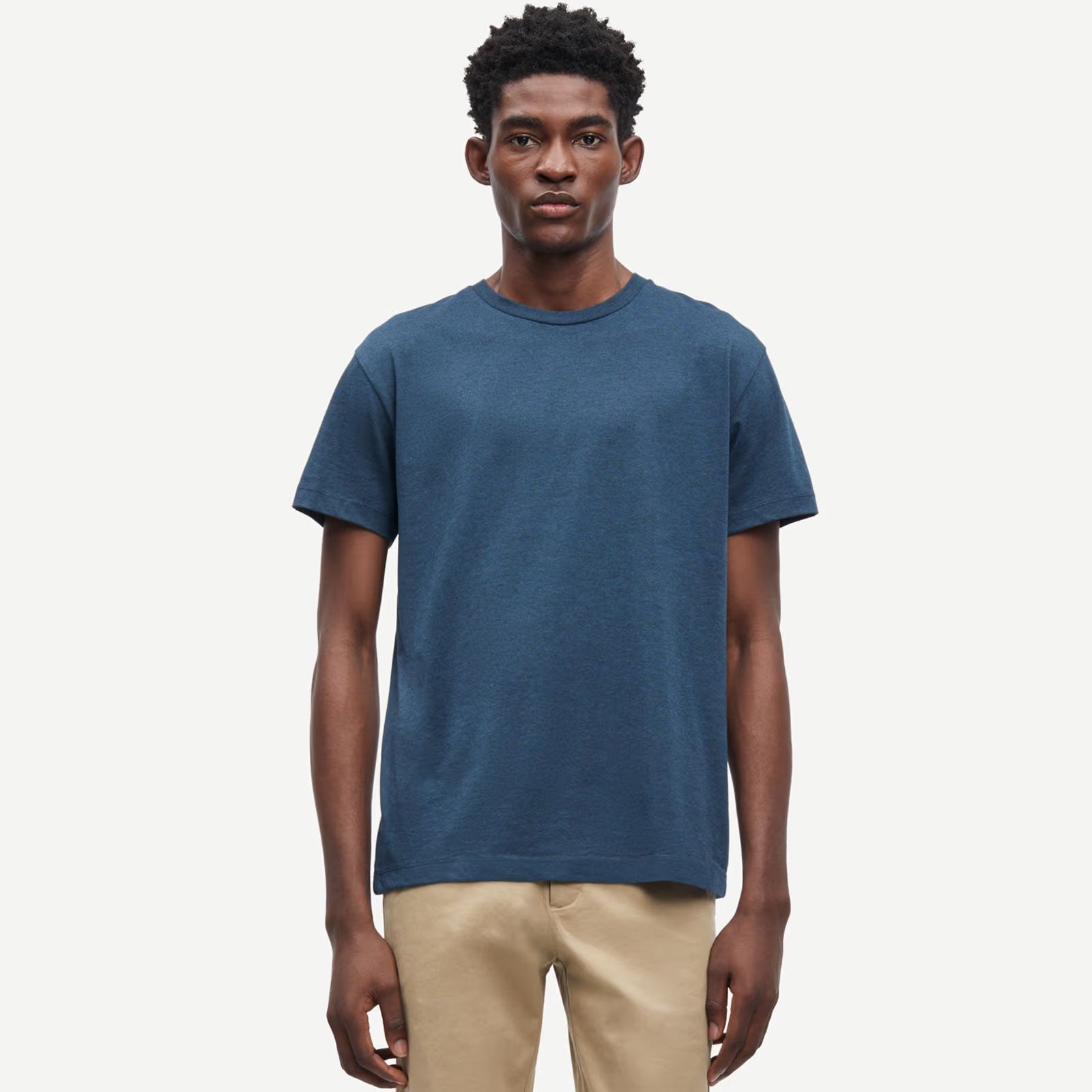 Kronos O-N SS 273 T-Shirt real teal melange Samsoe Samsoe