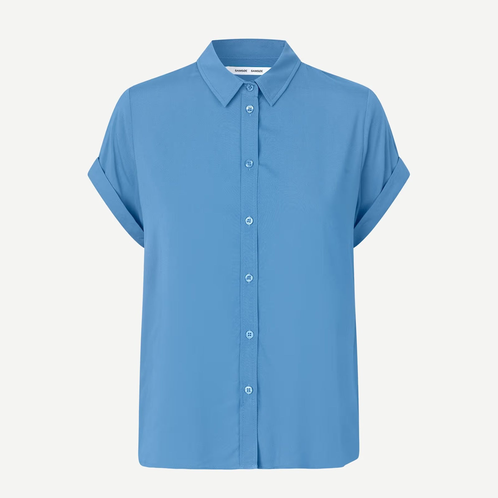 Majan SS Shirt 9942 blue jasper Samsoe Samsoe