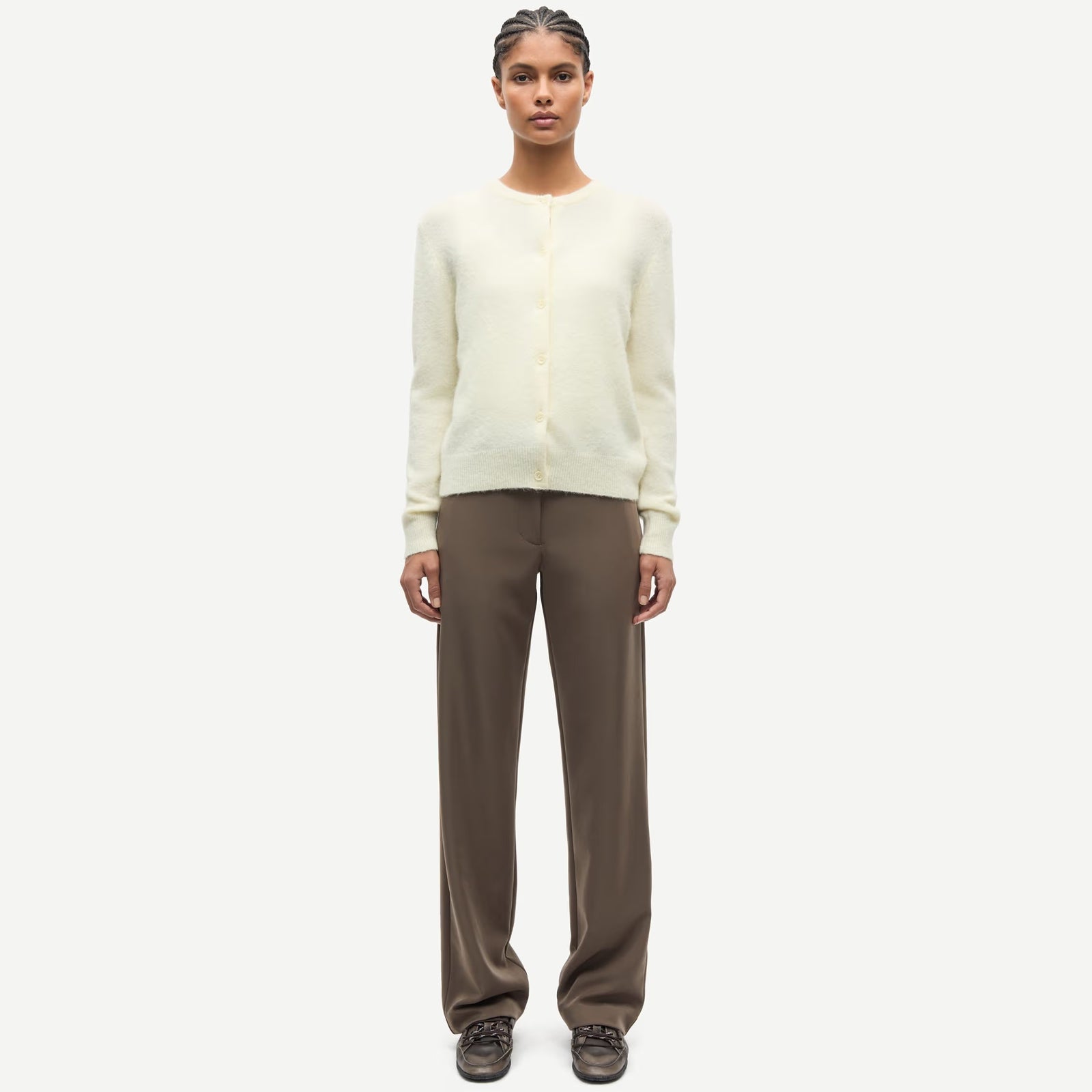 Nor Short Cardigan 7355 ethereal green Samsoe Samsoe