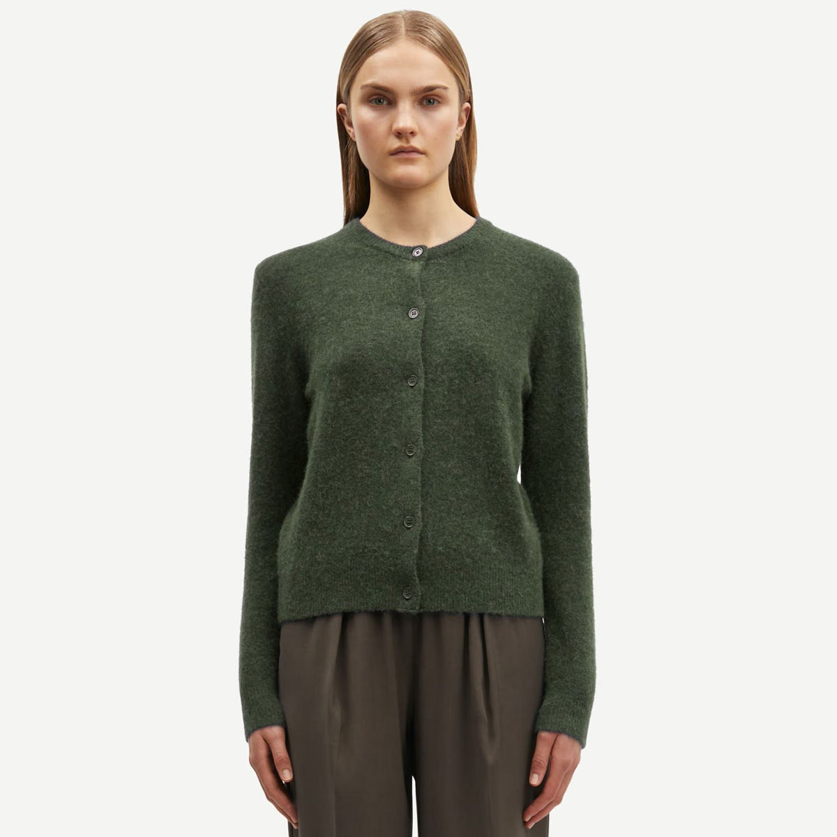 Nor Short Cardigan 7355 forest night