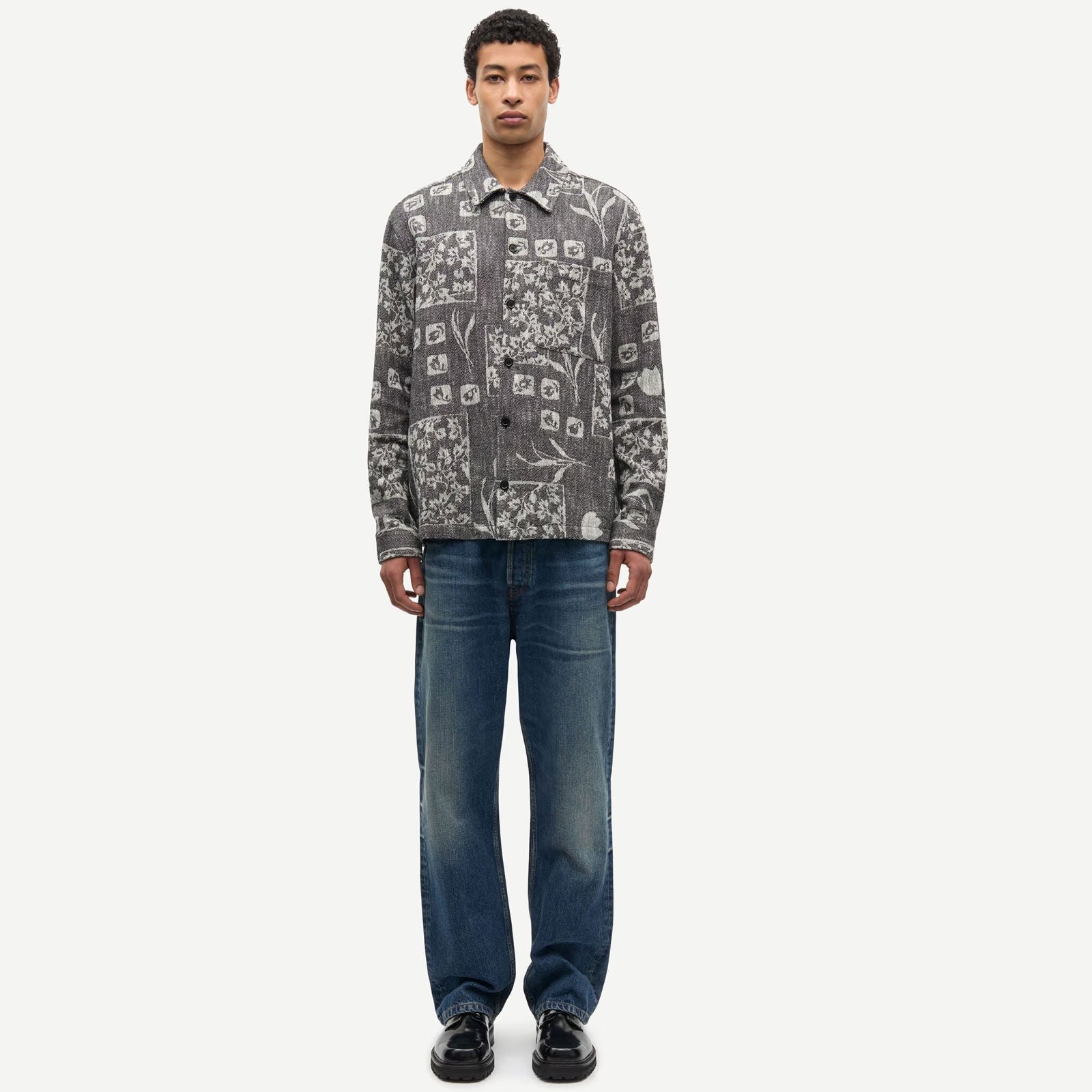 Sacastor X O Overshirt dark ashbloom Samsoe Samsoe