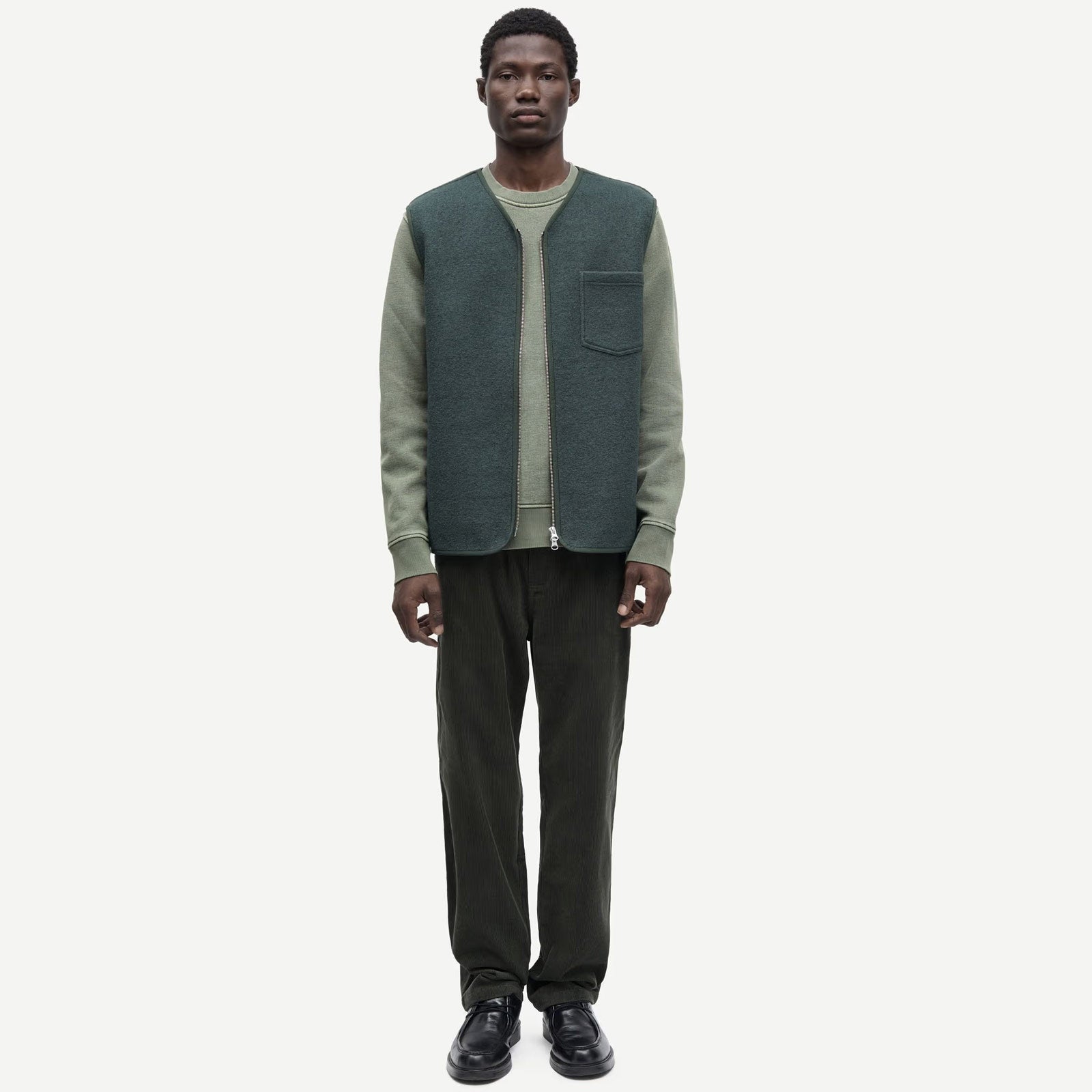 Sahannes Vest dark evergreen