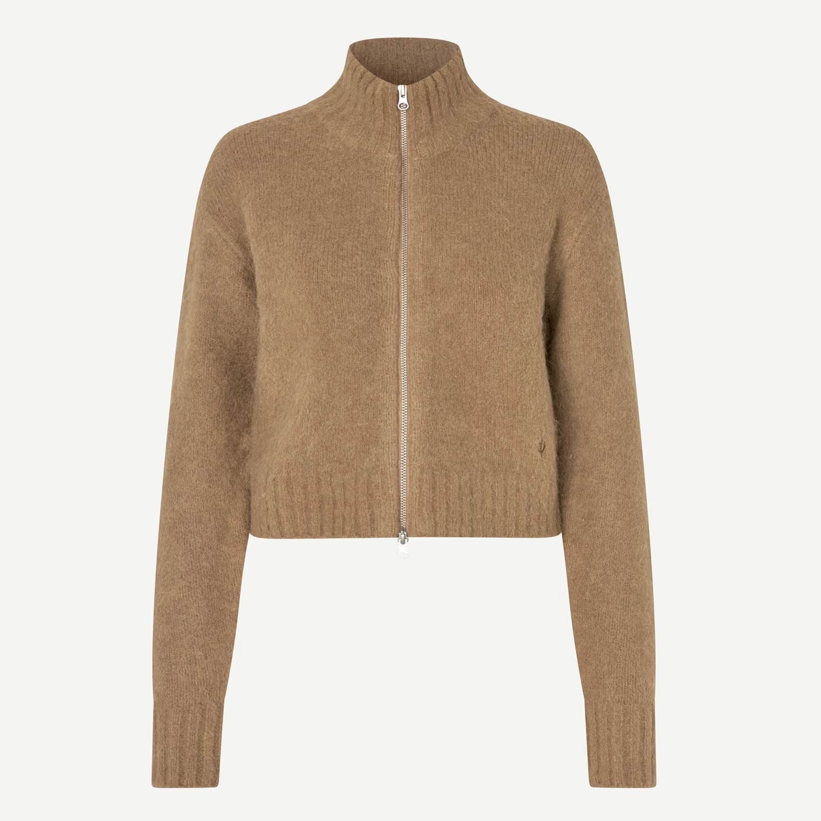 Sajeanne Zip Cardigan 15425 lead gray