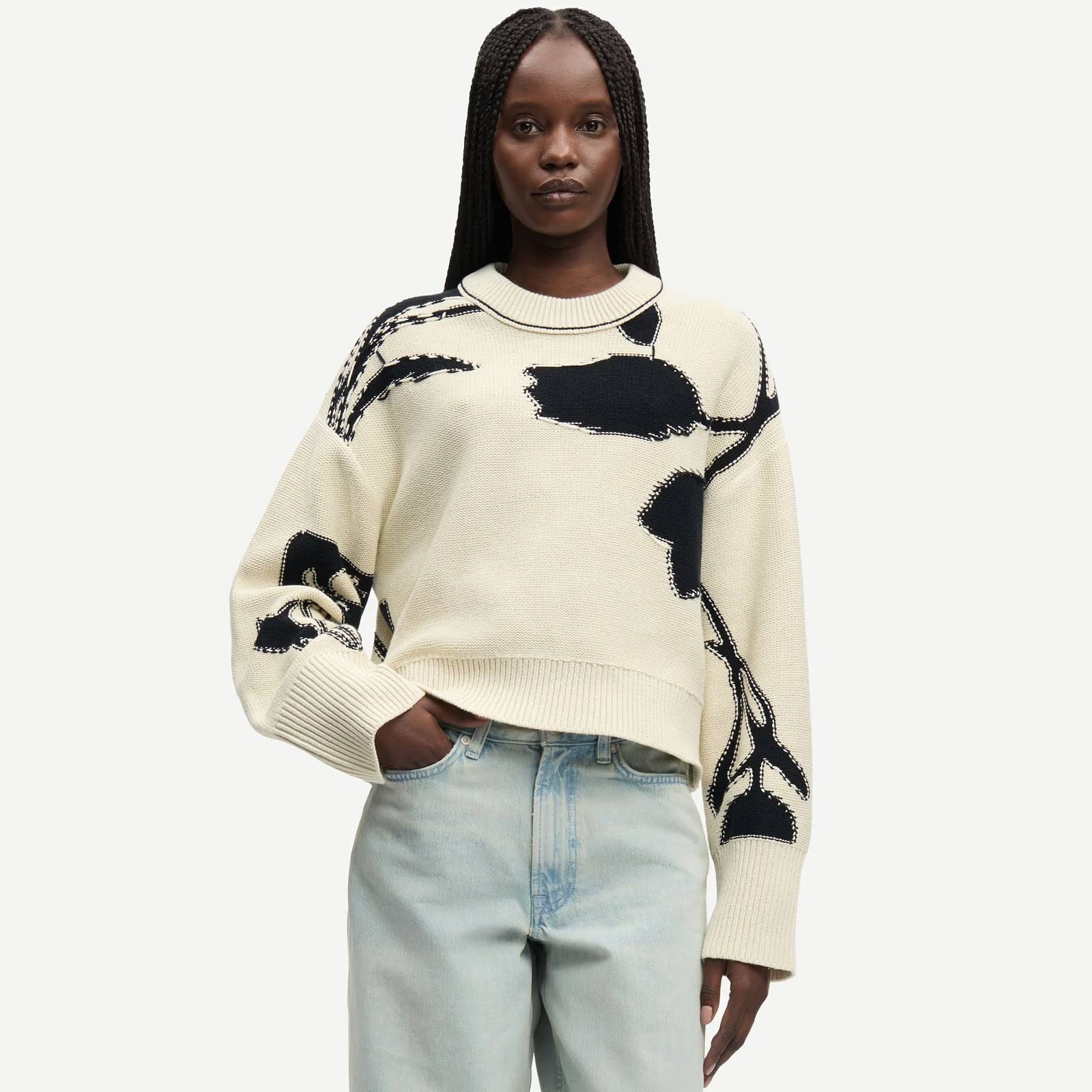 Salila Sweater 15529 cream ashbloom Samsoe Samsoe