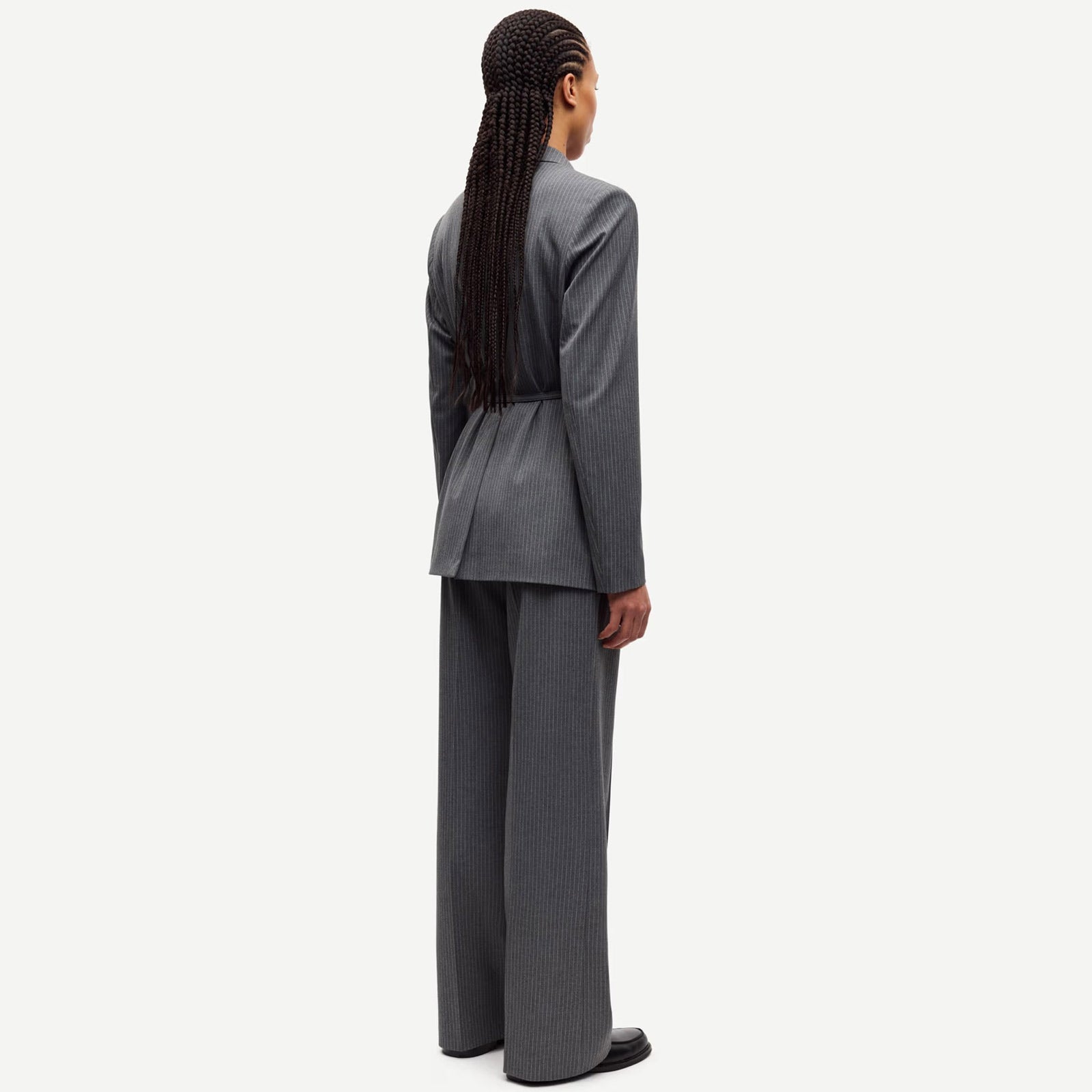 Salot Trousers 15496 dark gull grey pinstripe Samsoe Samsoe