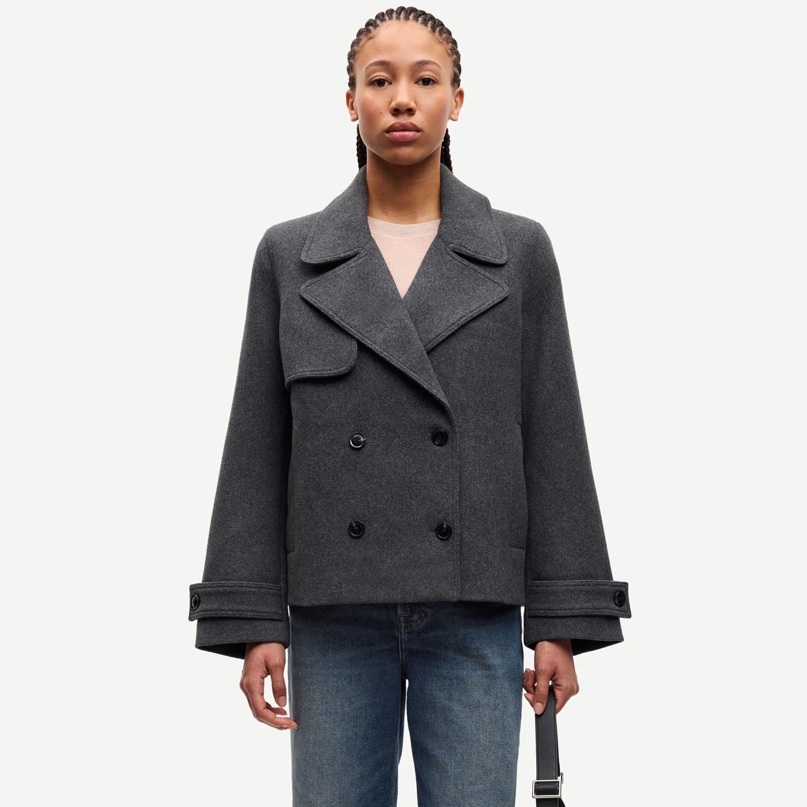 Samarta Jacket dark grey mel. Samsoe Samsoe