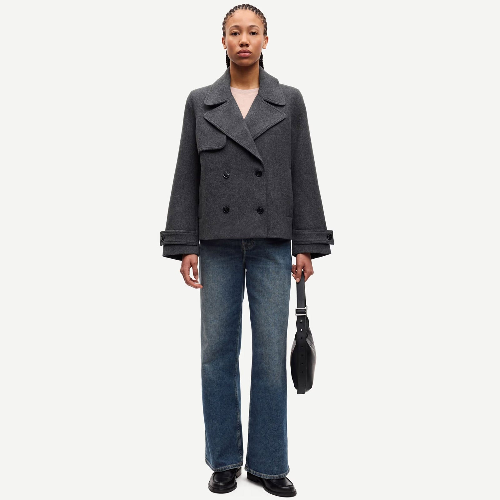 Samarta Jacket dark grey mel. Samsoe Samsoe