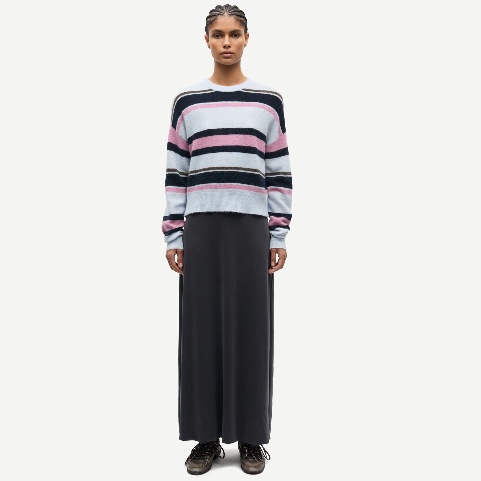 Sanoura Sweater gray dawn multi st. Samsoe Samsoe