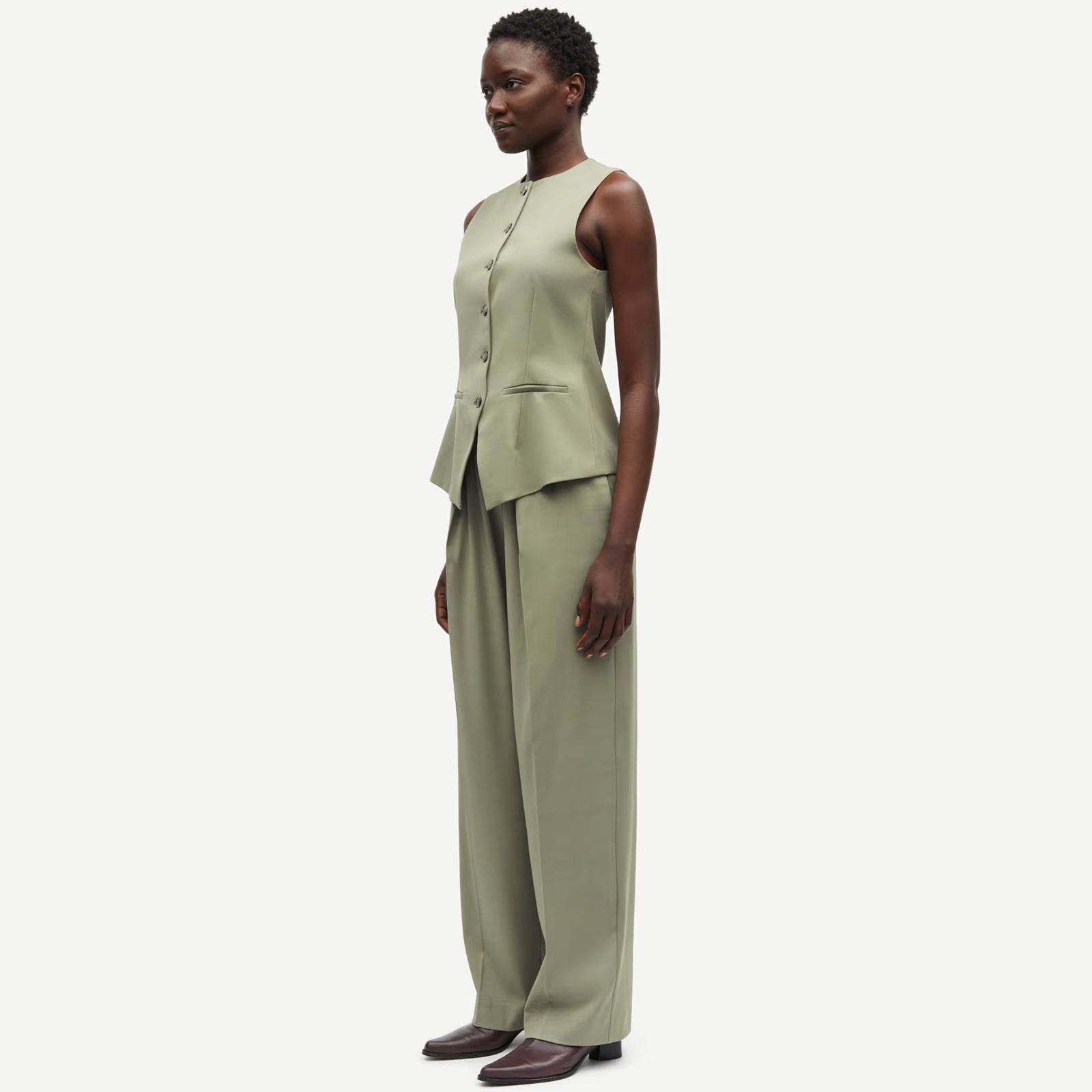 Saruma Vest 14635 vetiver