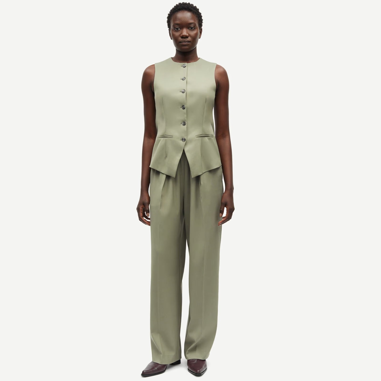 Saruma Vest 14635 vetiver