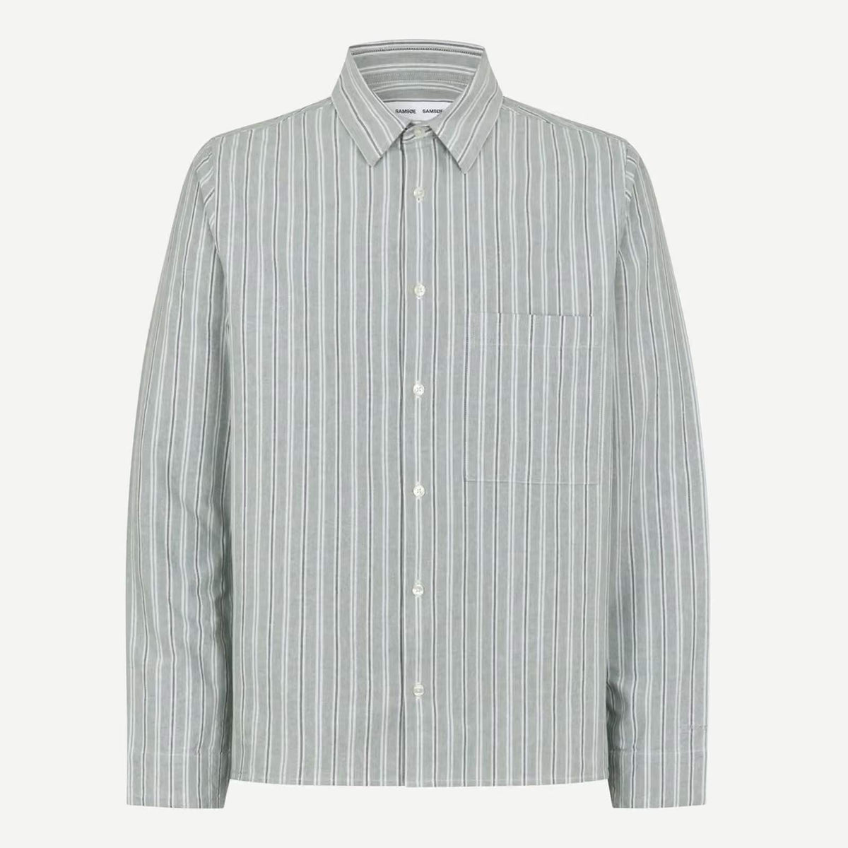 Saryan O Shirt stormy sea stripe