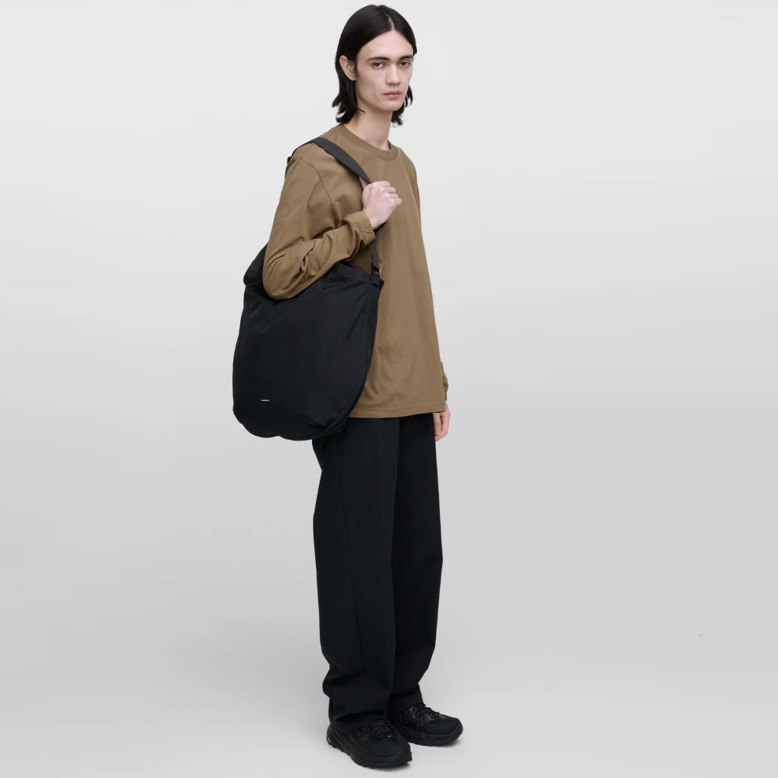 Grid Expandable Tote Bag black Sandqvist