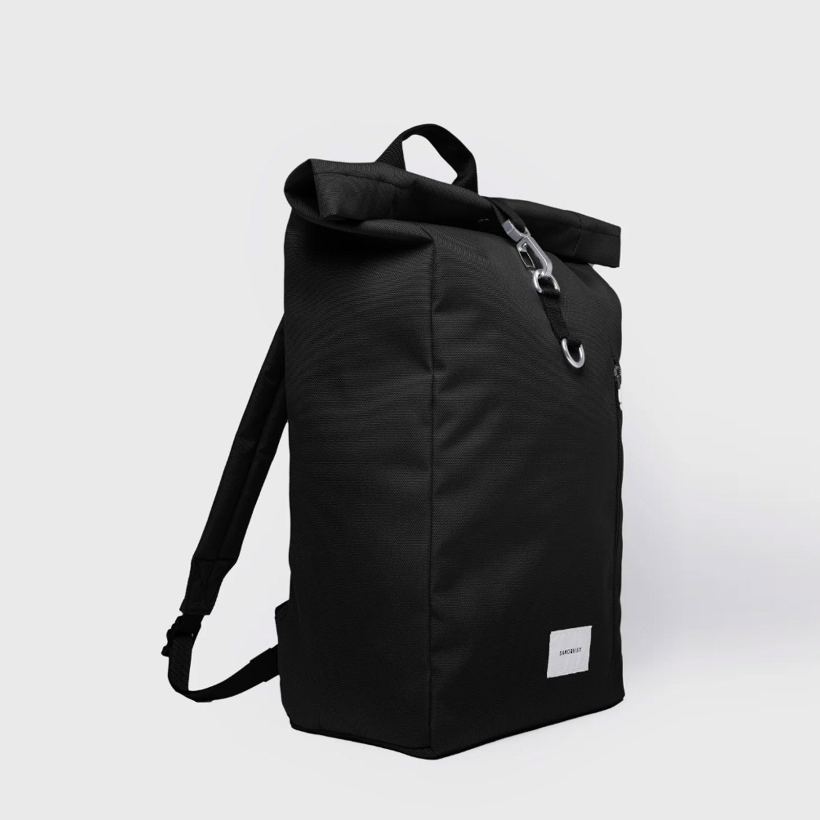 Ground Rolltop Backpack L black/black webbing Sandqvist
