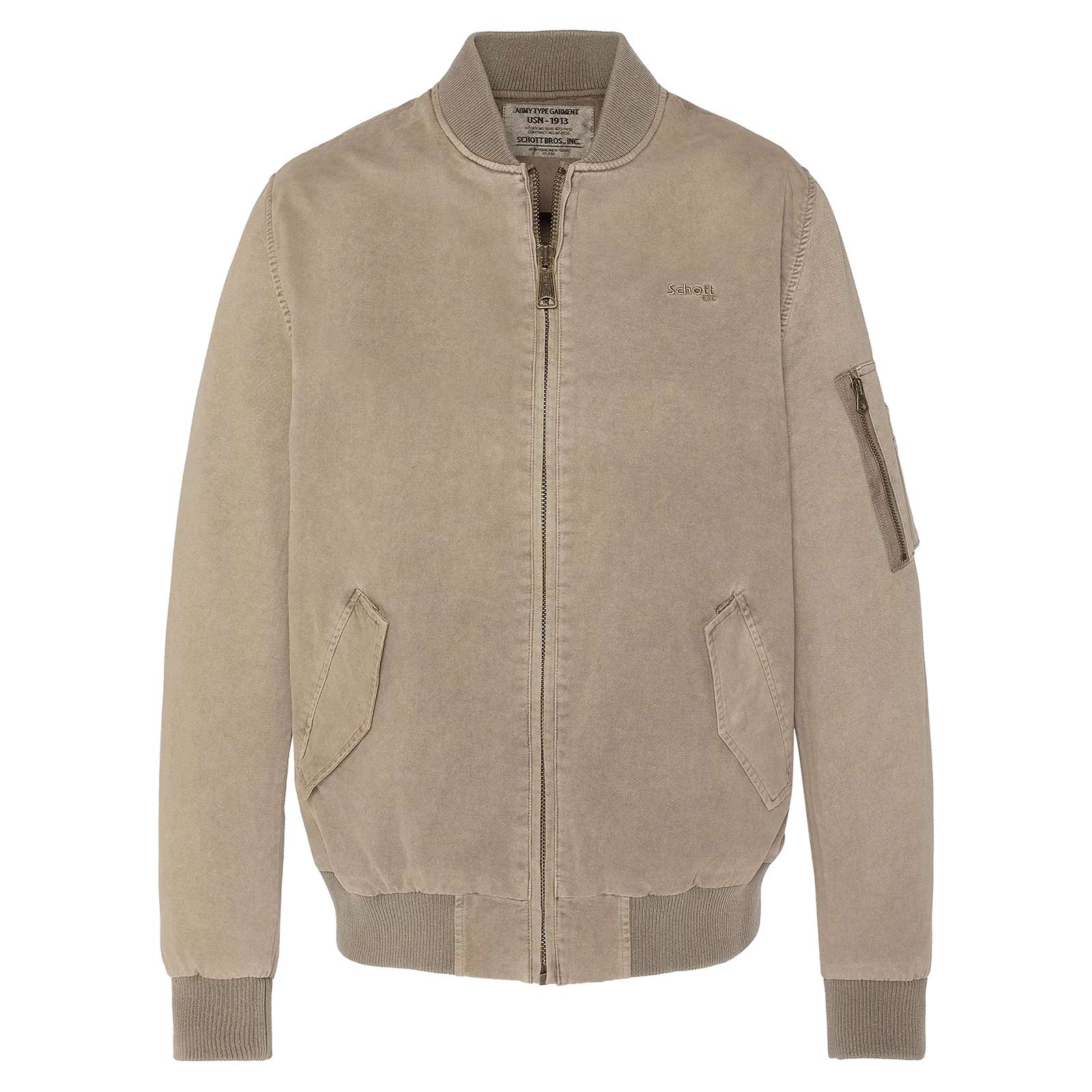 Arcata Cotton Blouson taupe Schott NYC