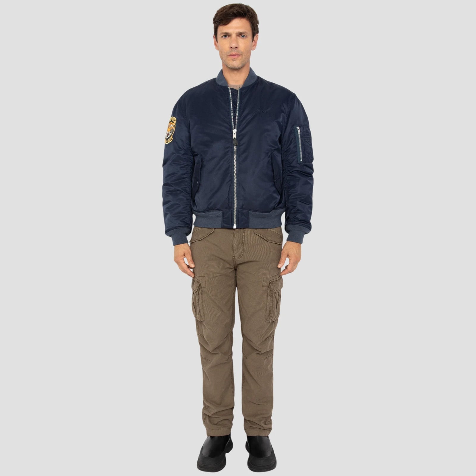 Oversized Unisex Souvenir Bomber dark navy Schott NYC