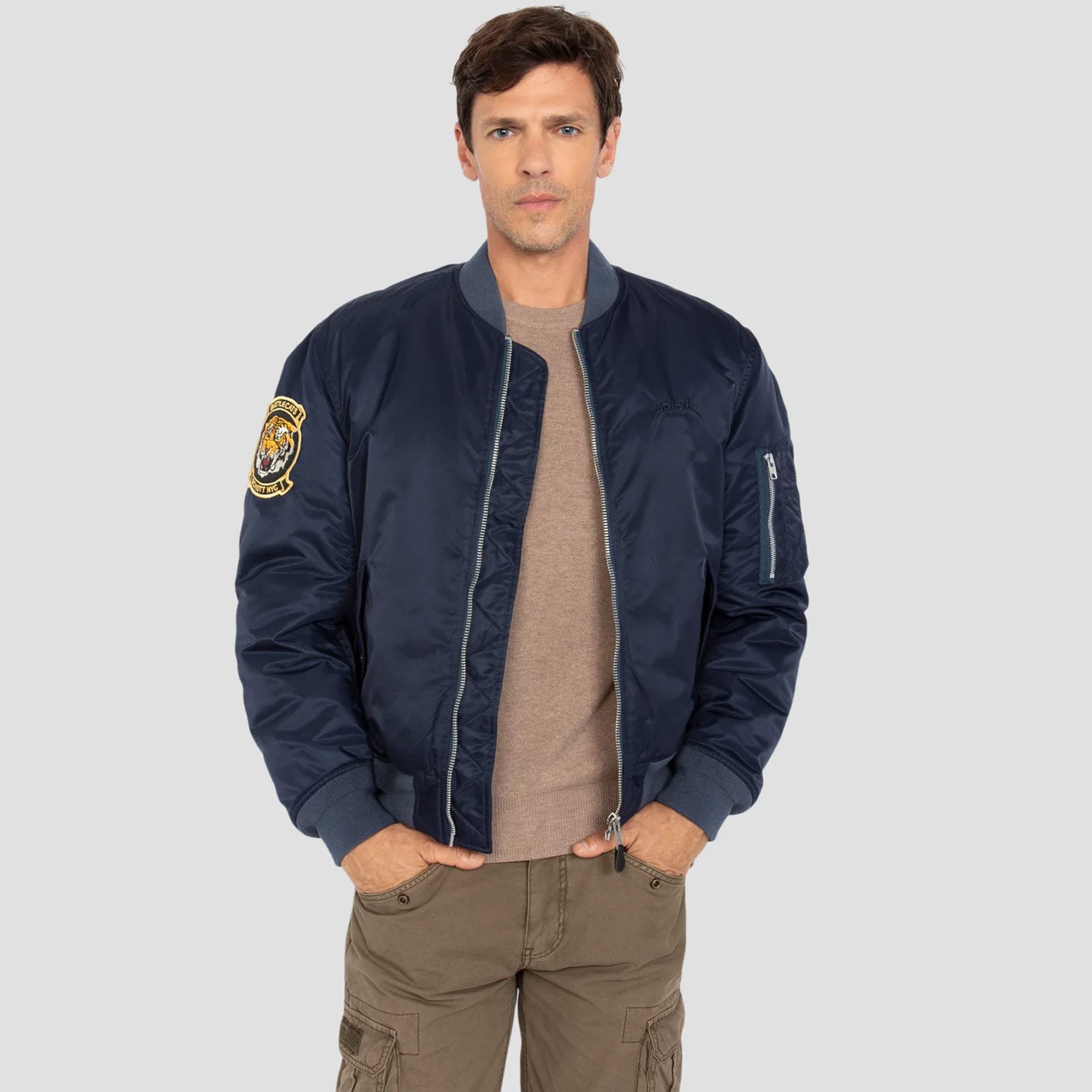 Oversized Unisex Souvenir Bomber dark navy Schott NYC