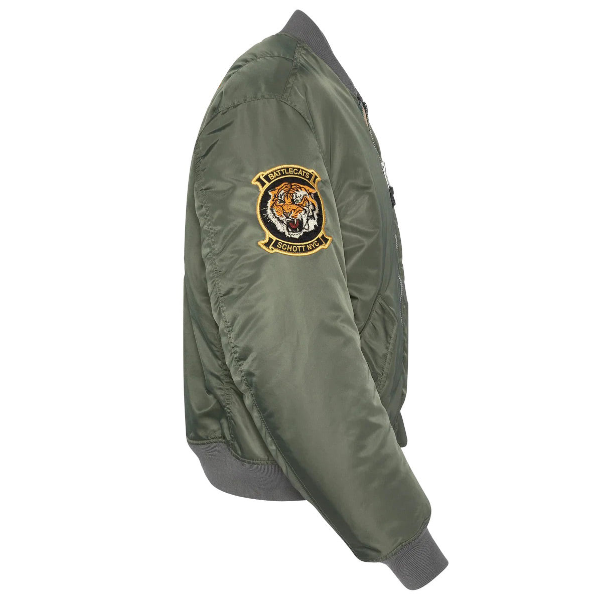 Oversized Unisex Souvenir Bomber us green Schott NYC