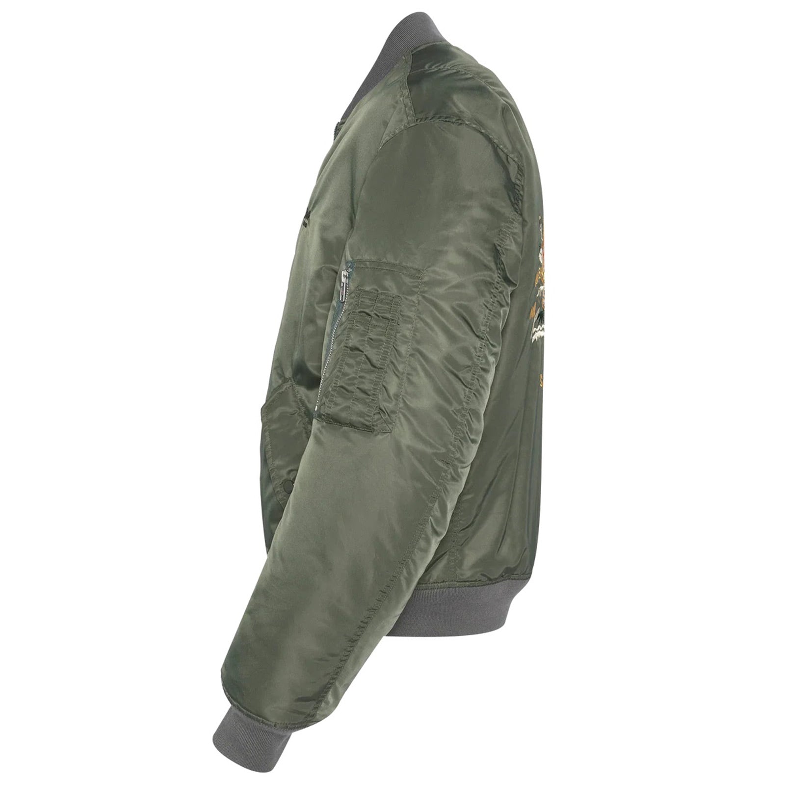 Oversized Unisex Souvenir Bomber us green Schott NYC