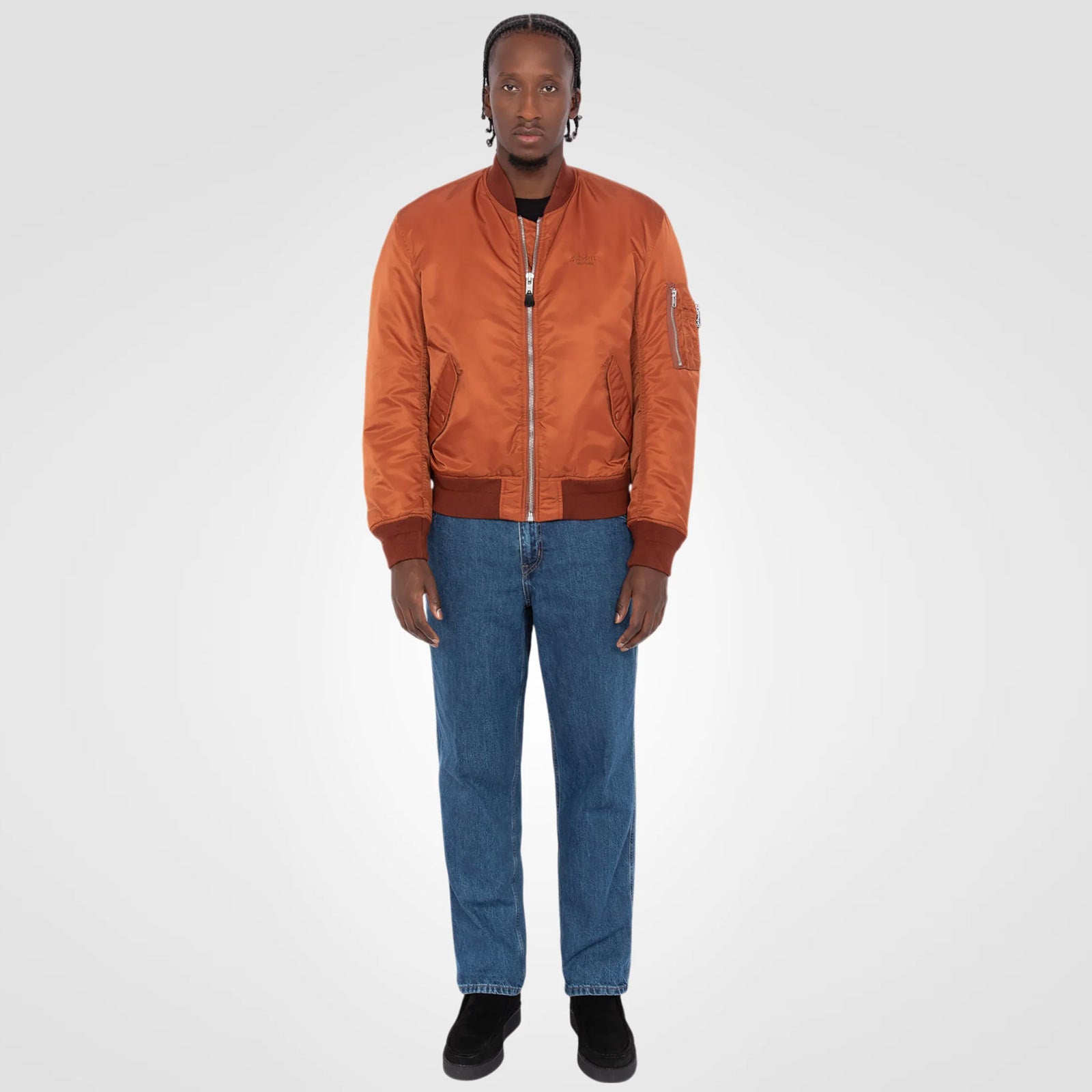 Oversized Unisex Vintage Bomber copper