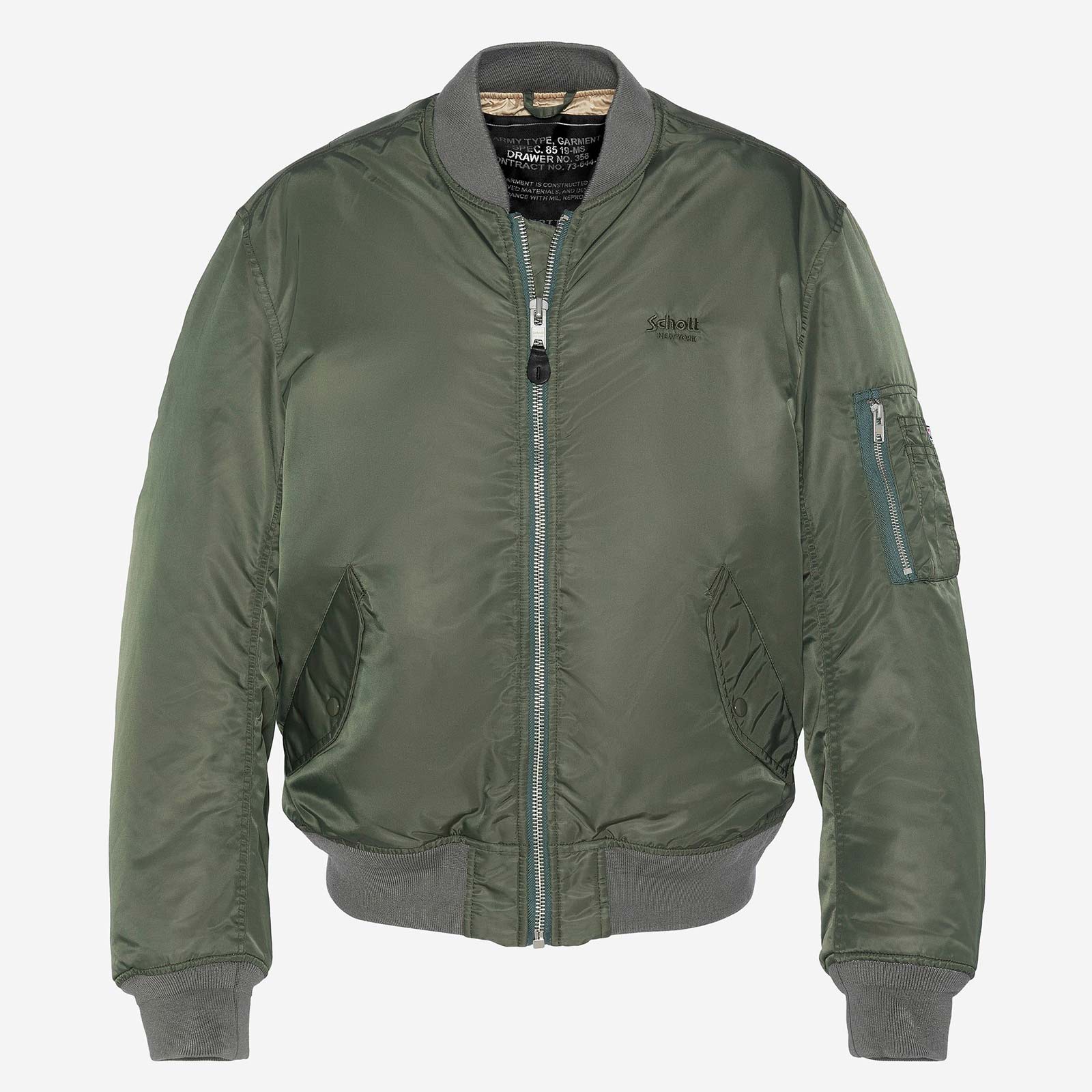 Oversized Unisex Vintage Bomber us green