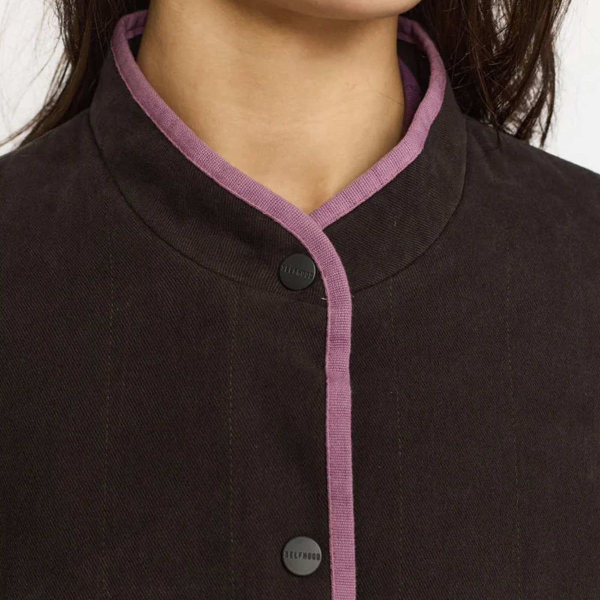 Quilted Patchwork Jacket blue