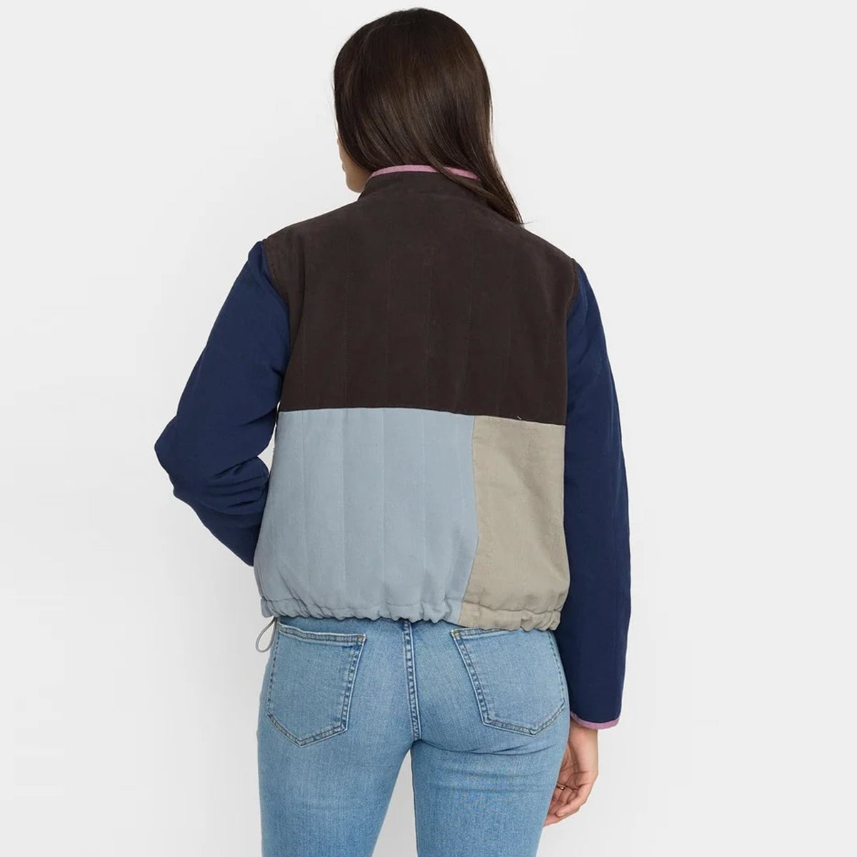 Quilted Patchwork Jacket blue