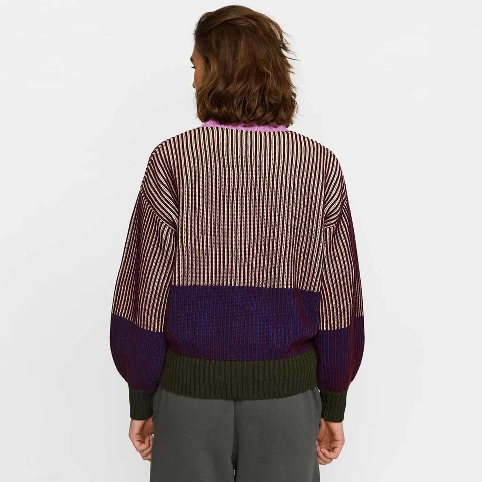 Rib Block Knit burgundy