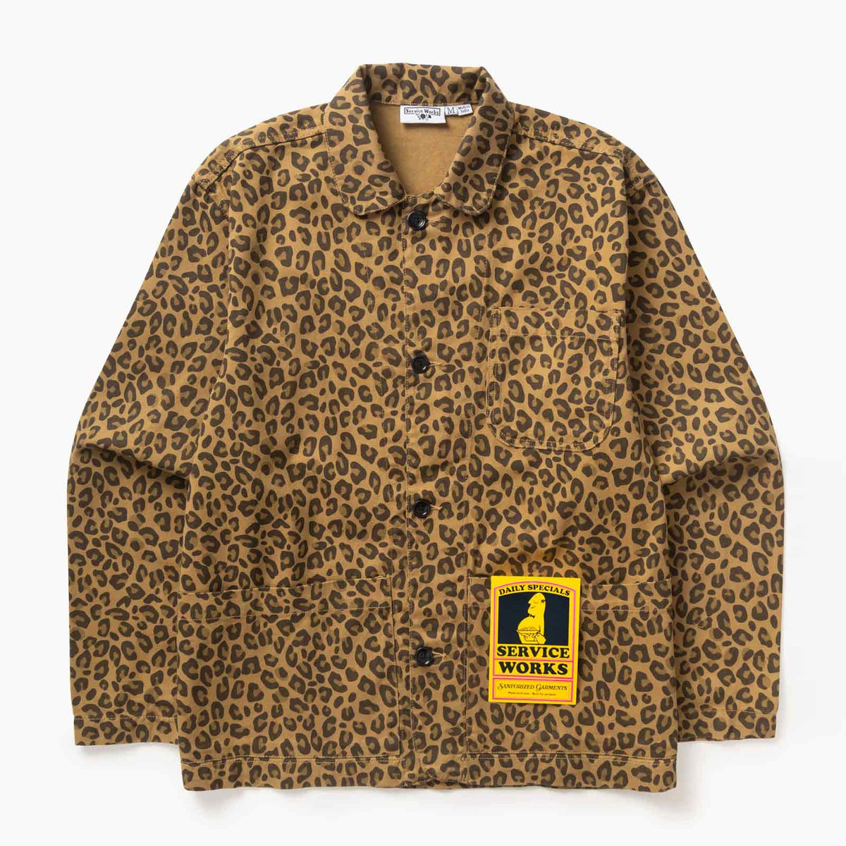 Patterned Easy Chef Overshirt brown leopard