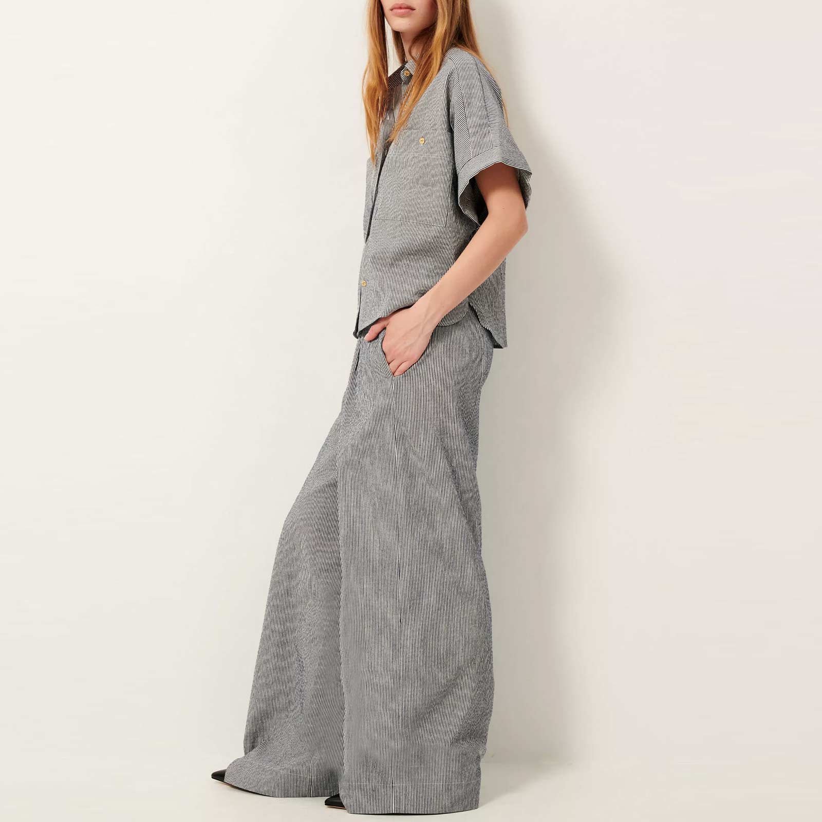 Della Blouse coutil blue