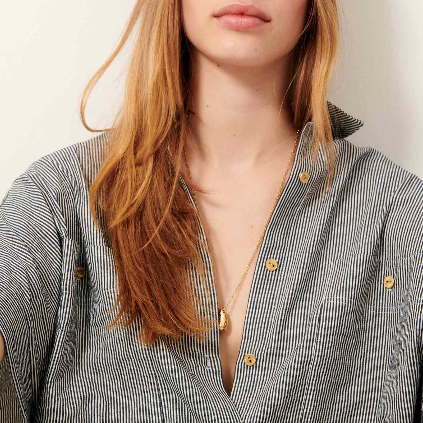 Della Blouse coutil blue