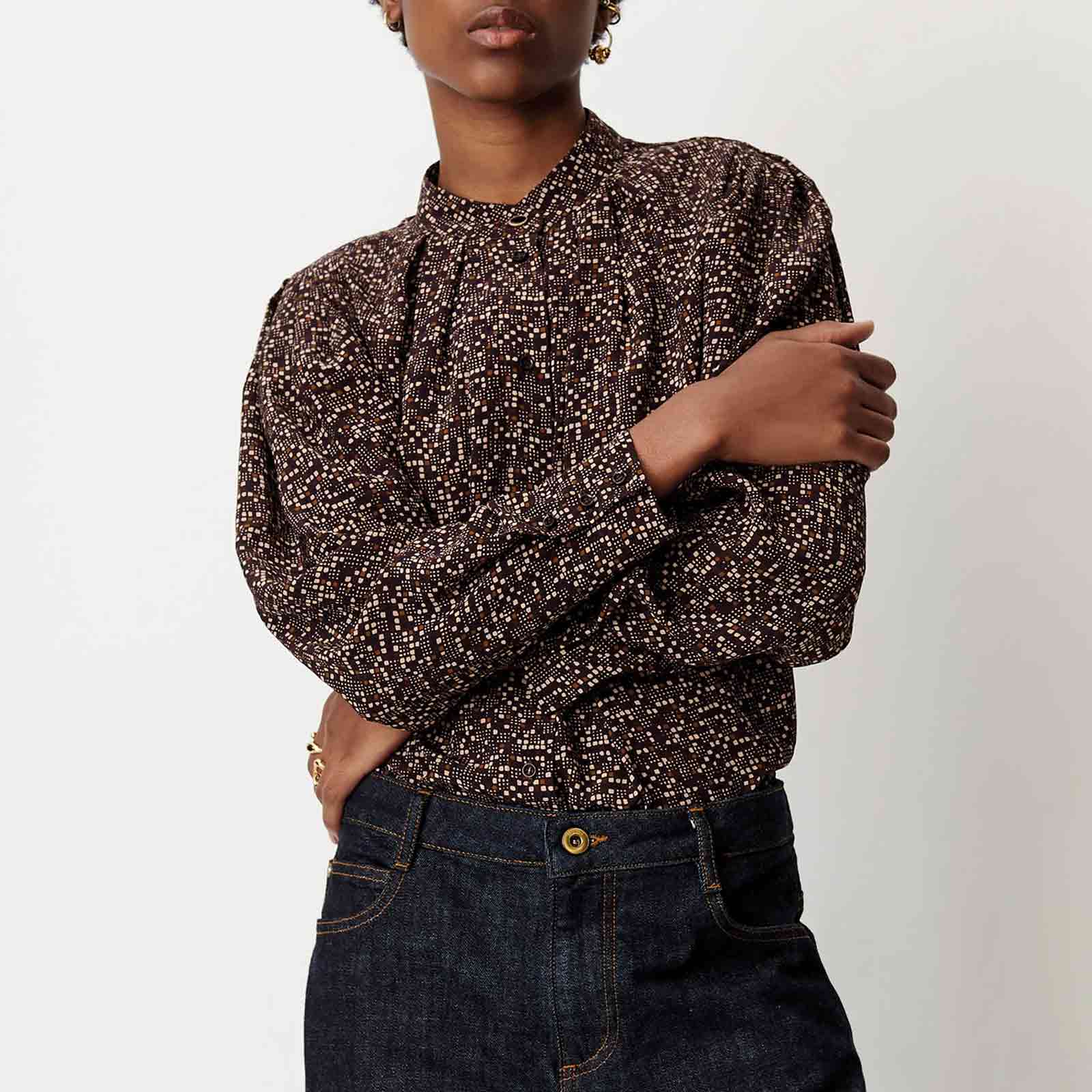 Esperanzo Blouse coffea pianoroll