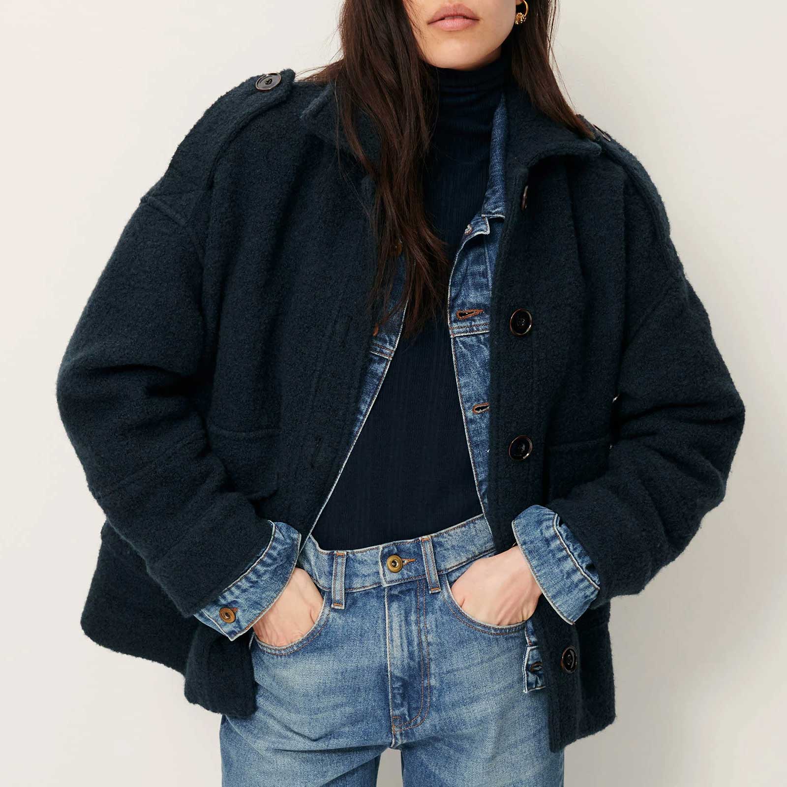 Harrison Short Coat night shadow Sessùn