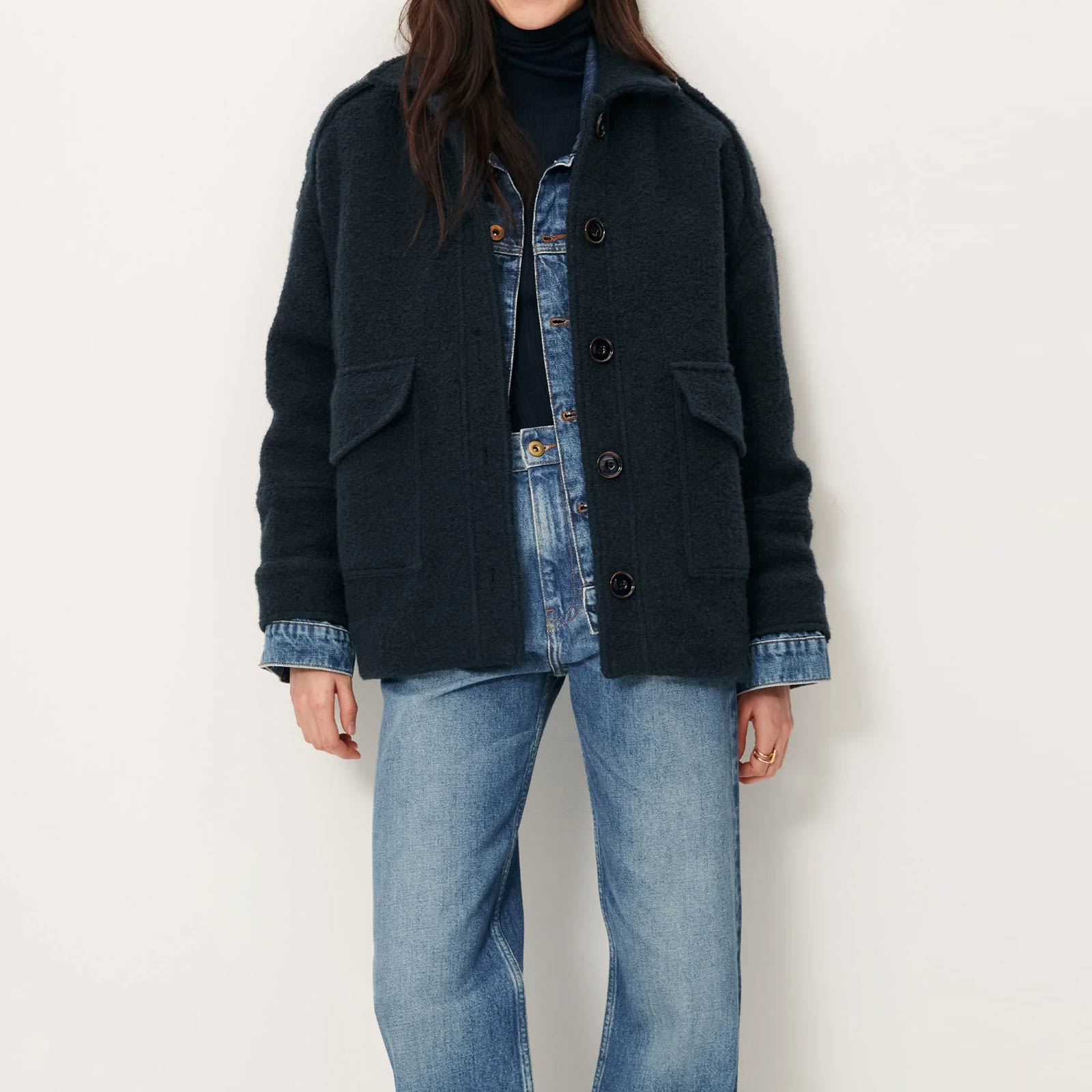 Harrison Short Coat night shadow Sessùn