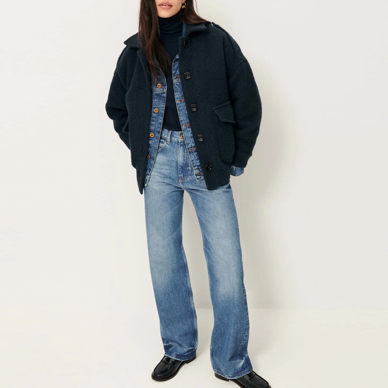 Harrison Short Coat night shadow Sessùn