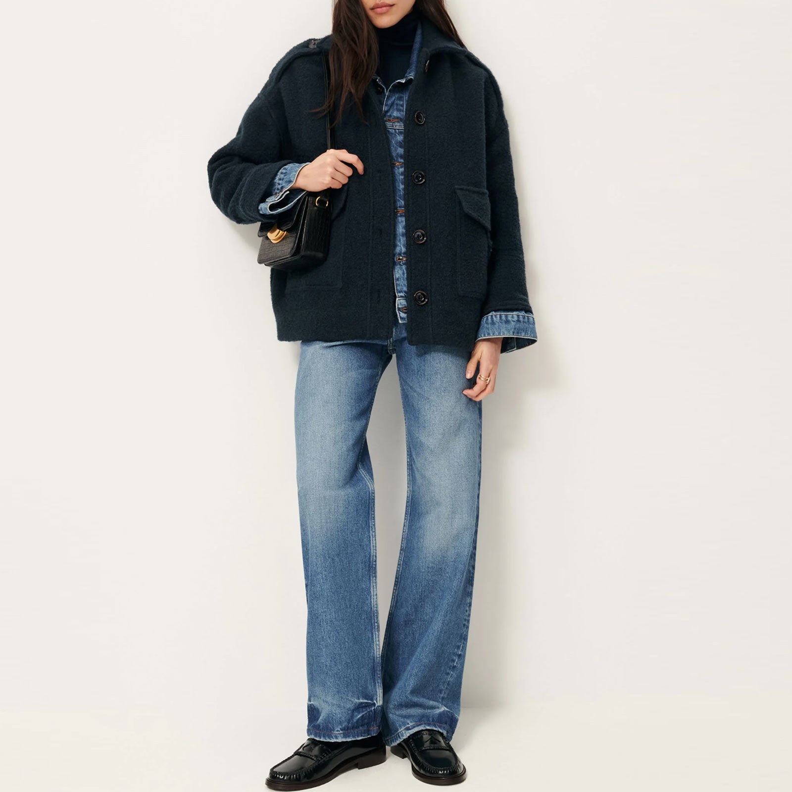 Harrison Short Coat night shadow Sessùn