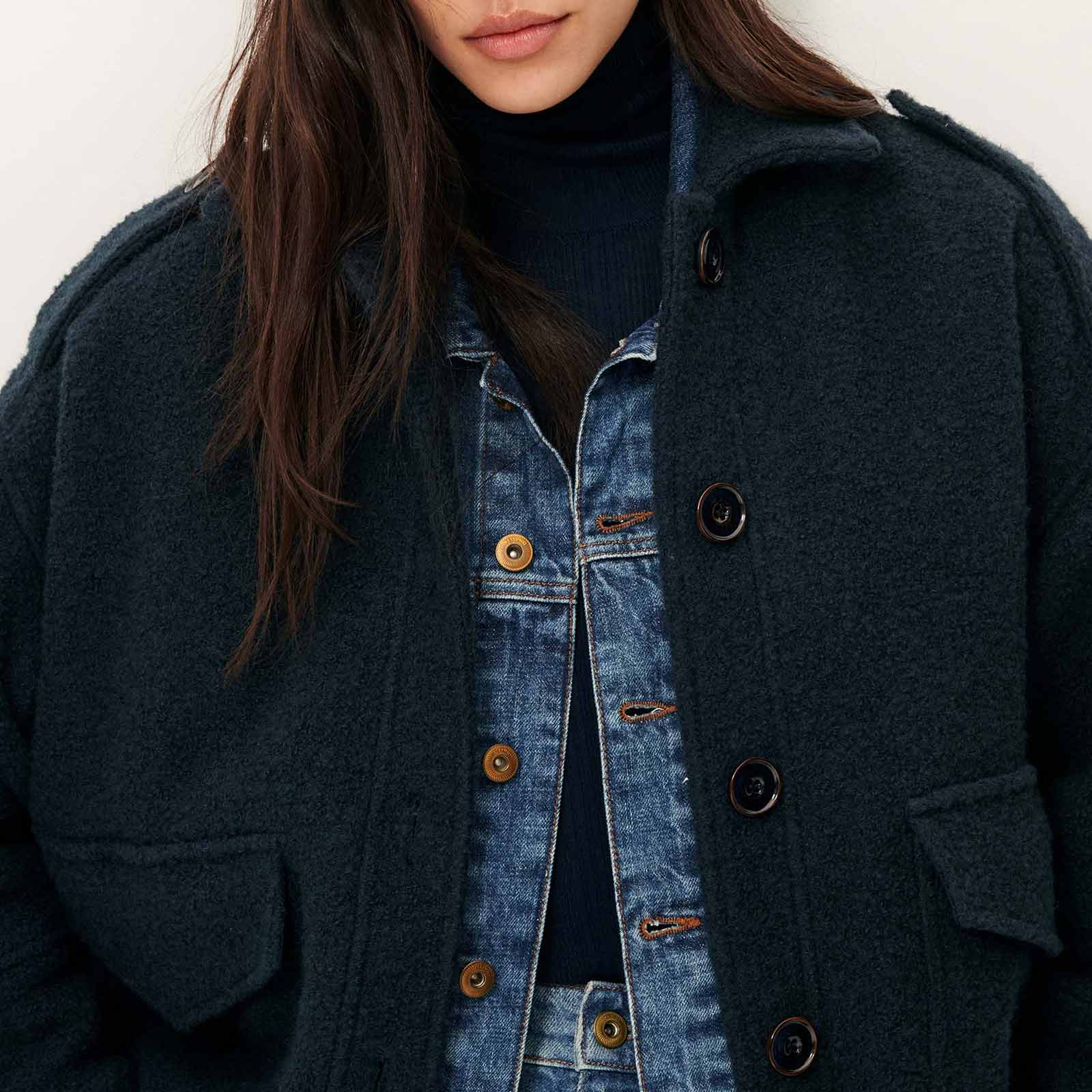 Harrison Short Coat night shadow Sessùn