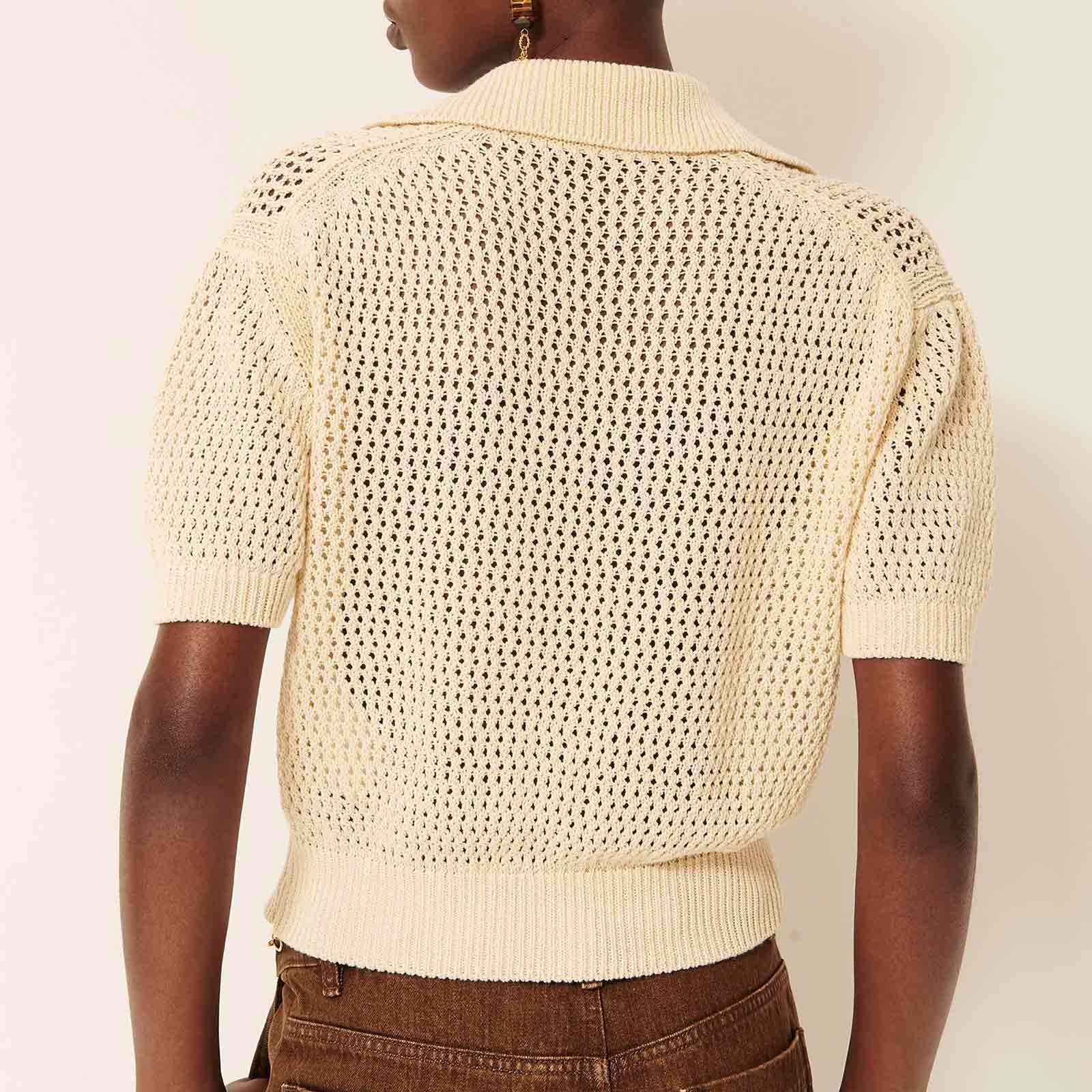 Horizonte SS Polo Jumper sand Sessùn