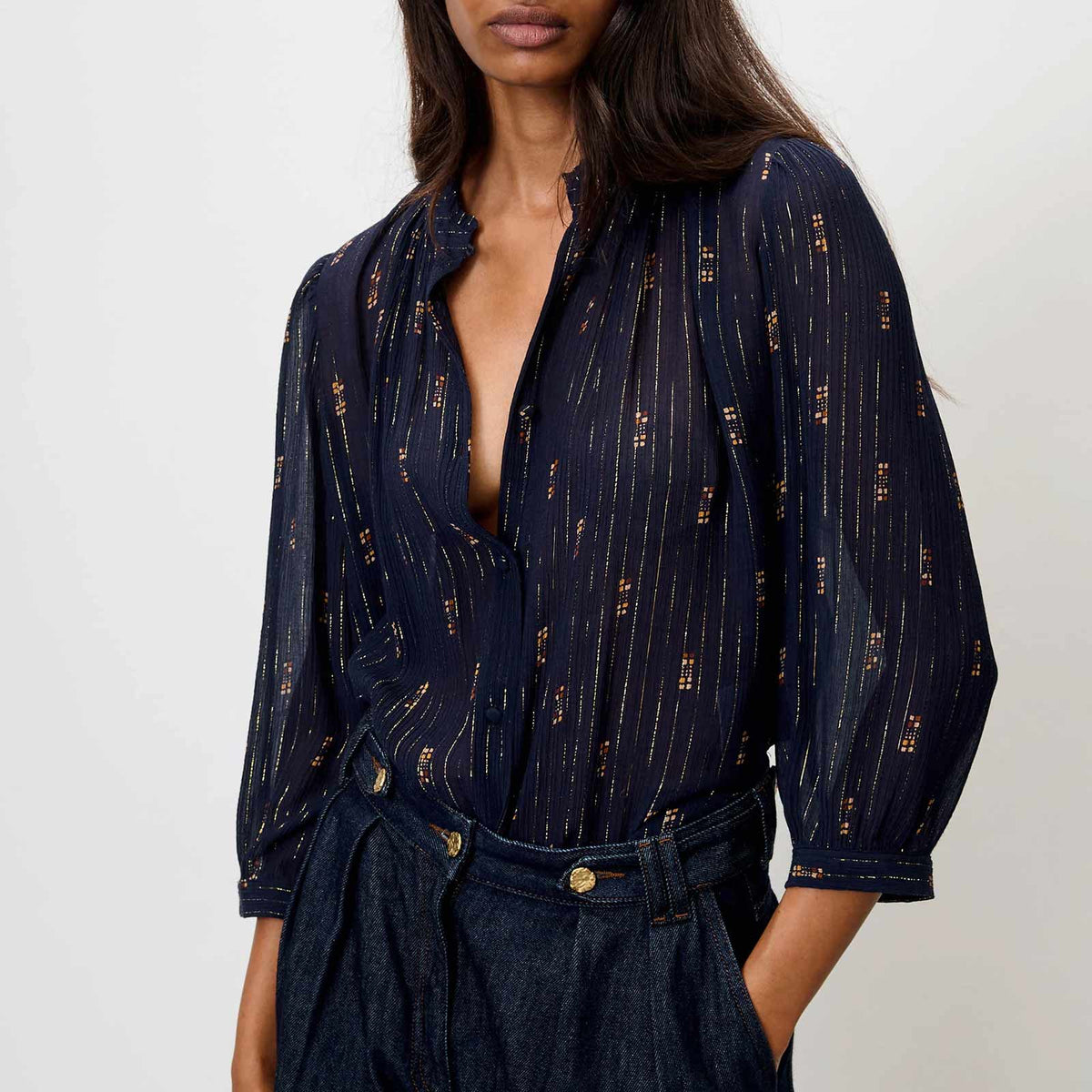 Lylee Blouse navy domiu