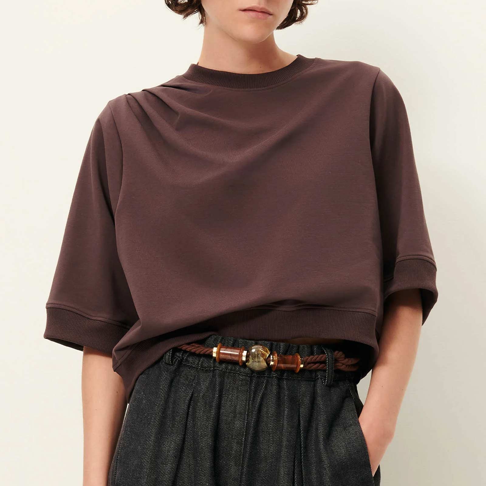 Pova Heavy Tee Shirt espresso Sessùn