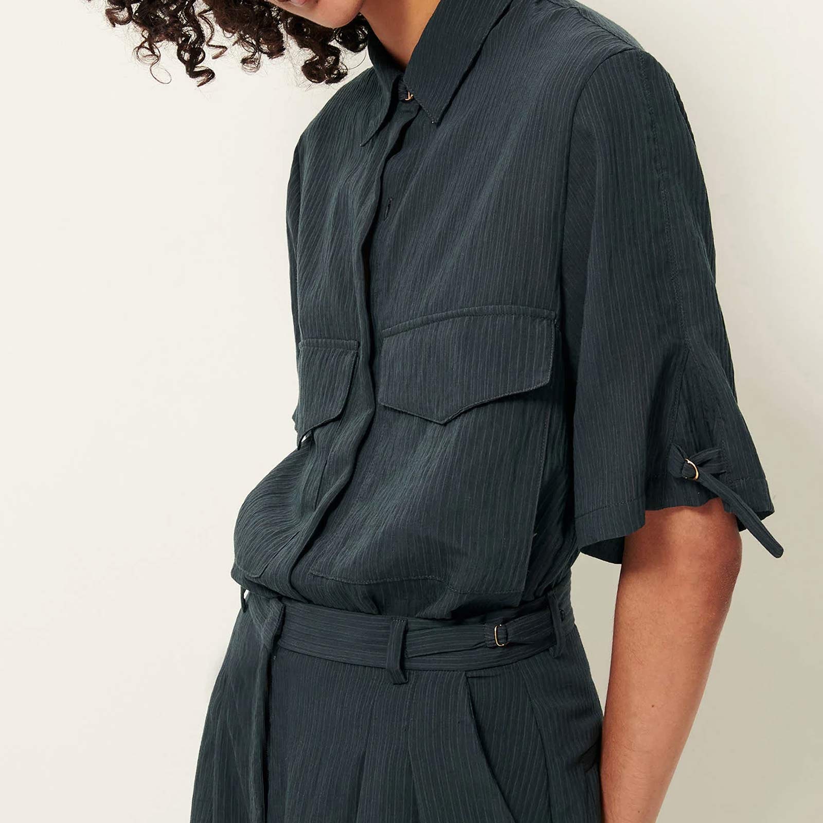 Simonin Shirt smoke green Sessùn