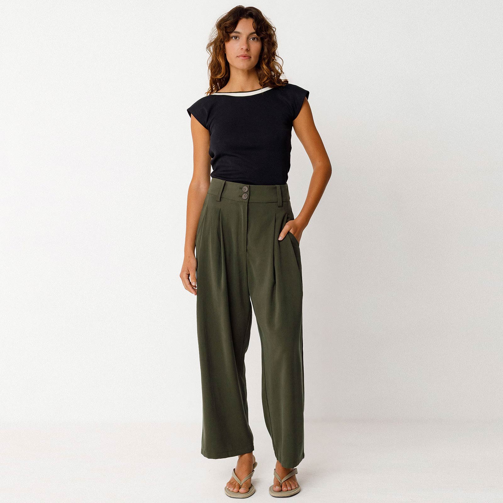 Esti Pants bottle green SKFK