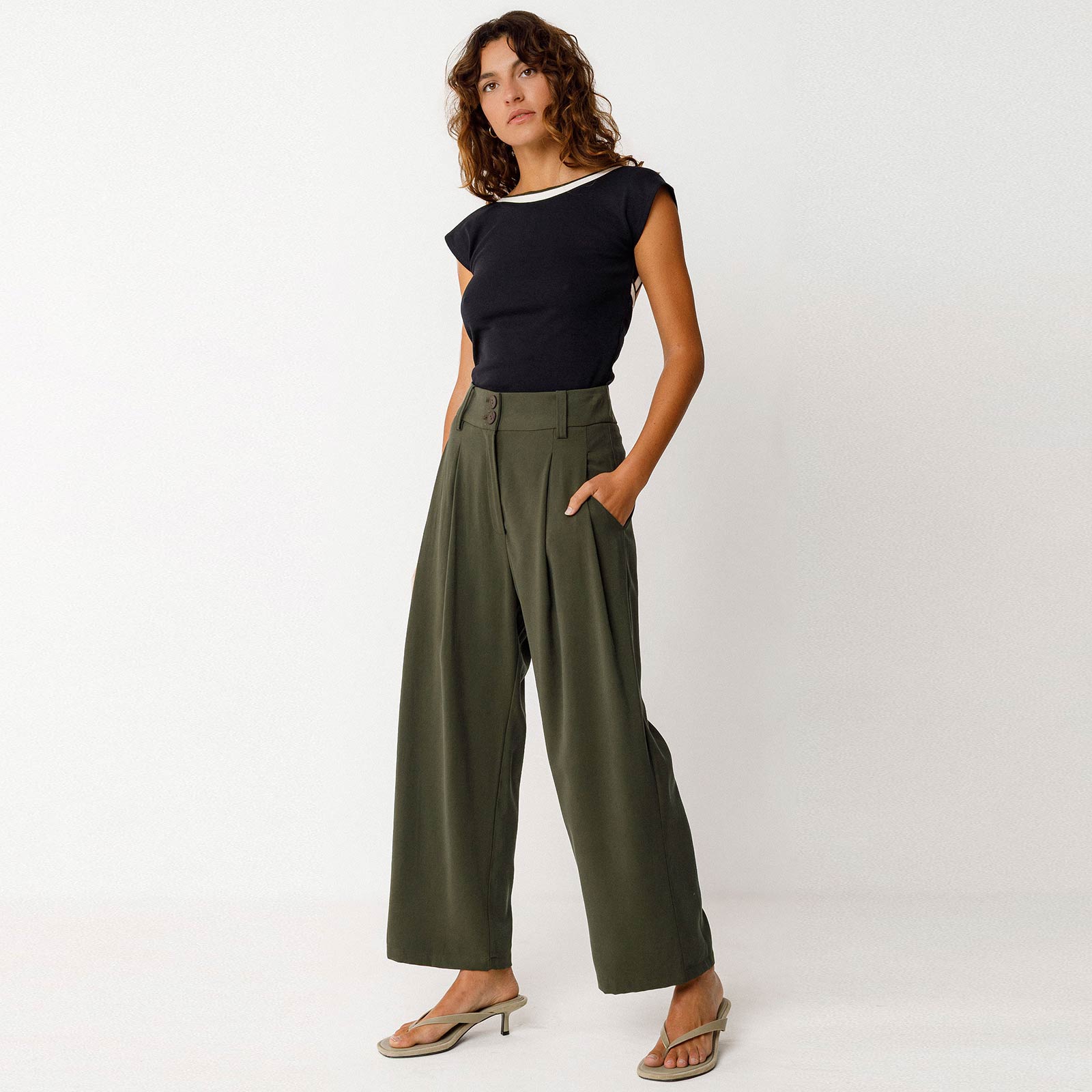 Esti Pants bottle green SKFK
