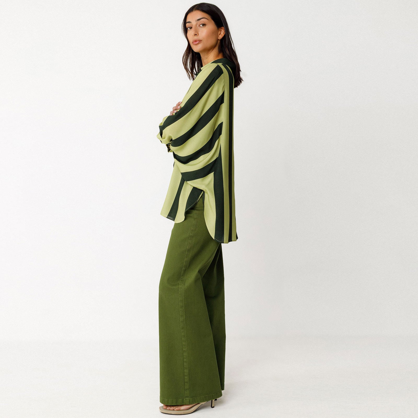 Katrin Shirt green stripes SKFK