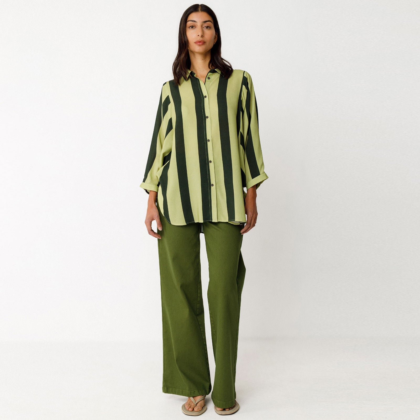 Katrin Shirt green stripes SKFK